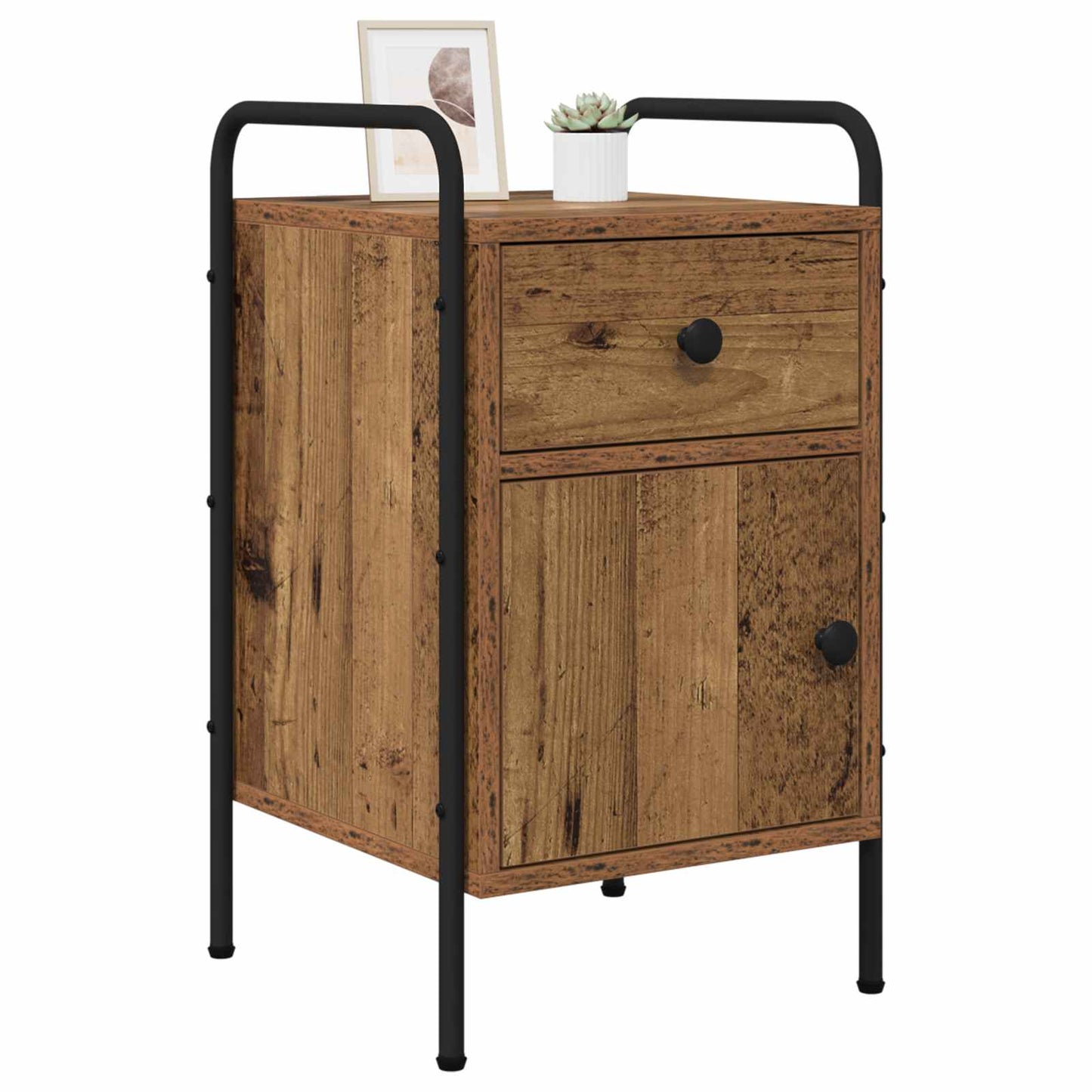 Bedside Cabinet Old Wood 35 x 36.5 x 61 cm Engineered Wood