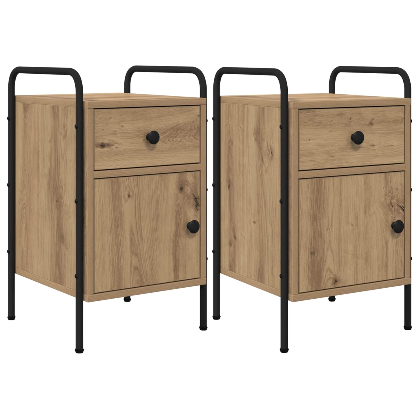 Bedside Cabinet 2 pcs Artisan Oak 35 x 36.5 x 61 cm