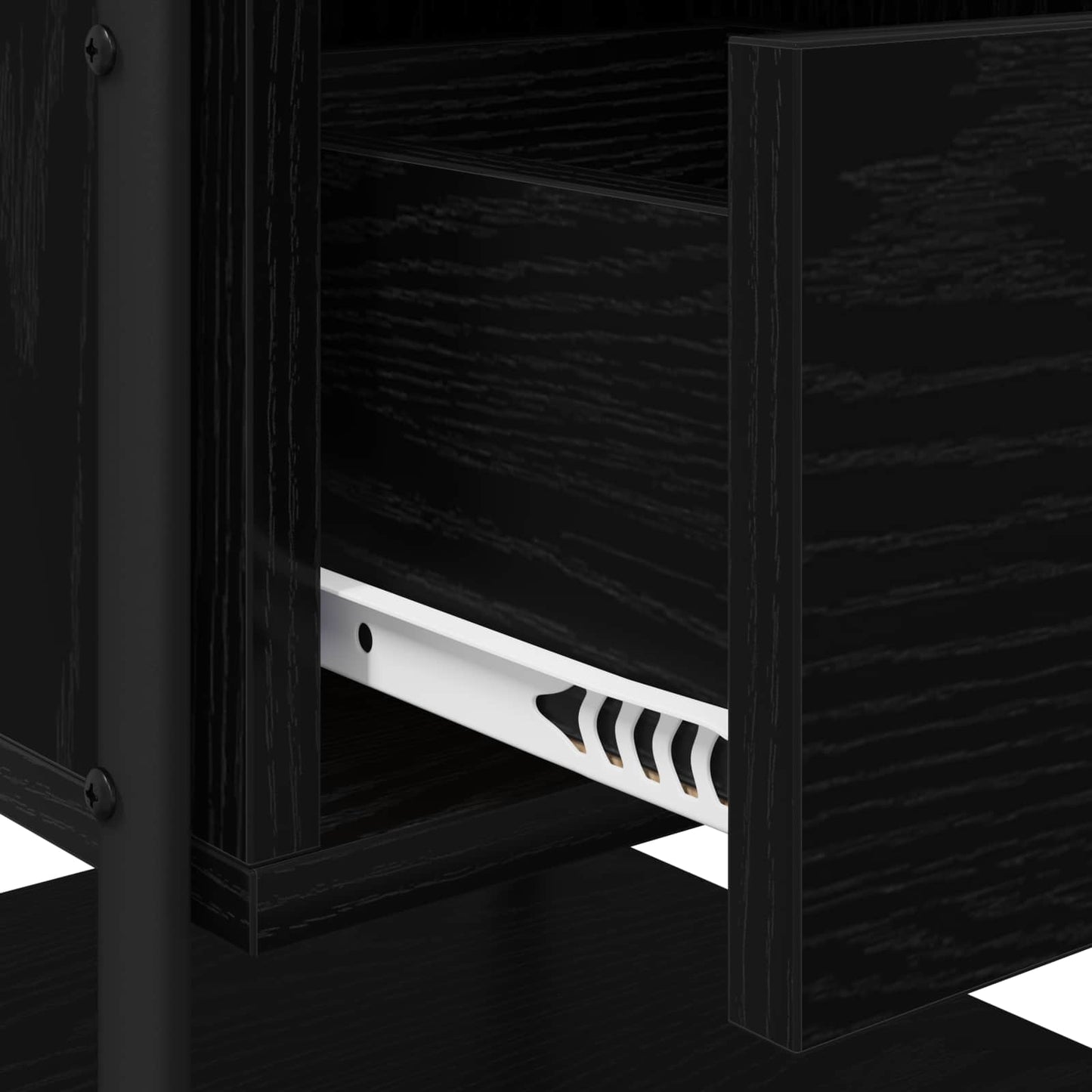 Bedside Cabinet Black Oak 35 x 36.5 x 47 cm Engineered Wood