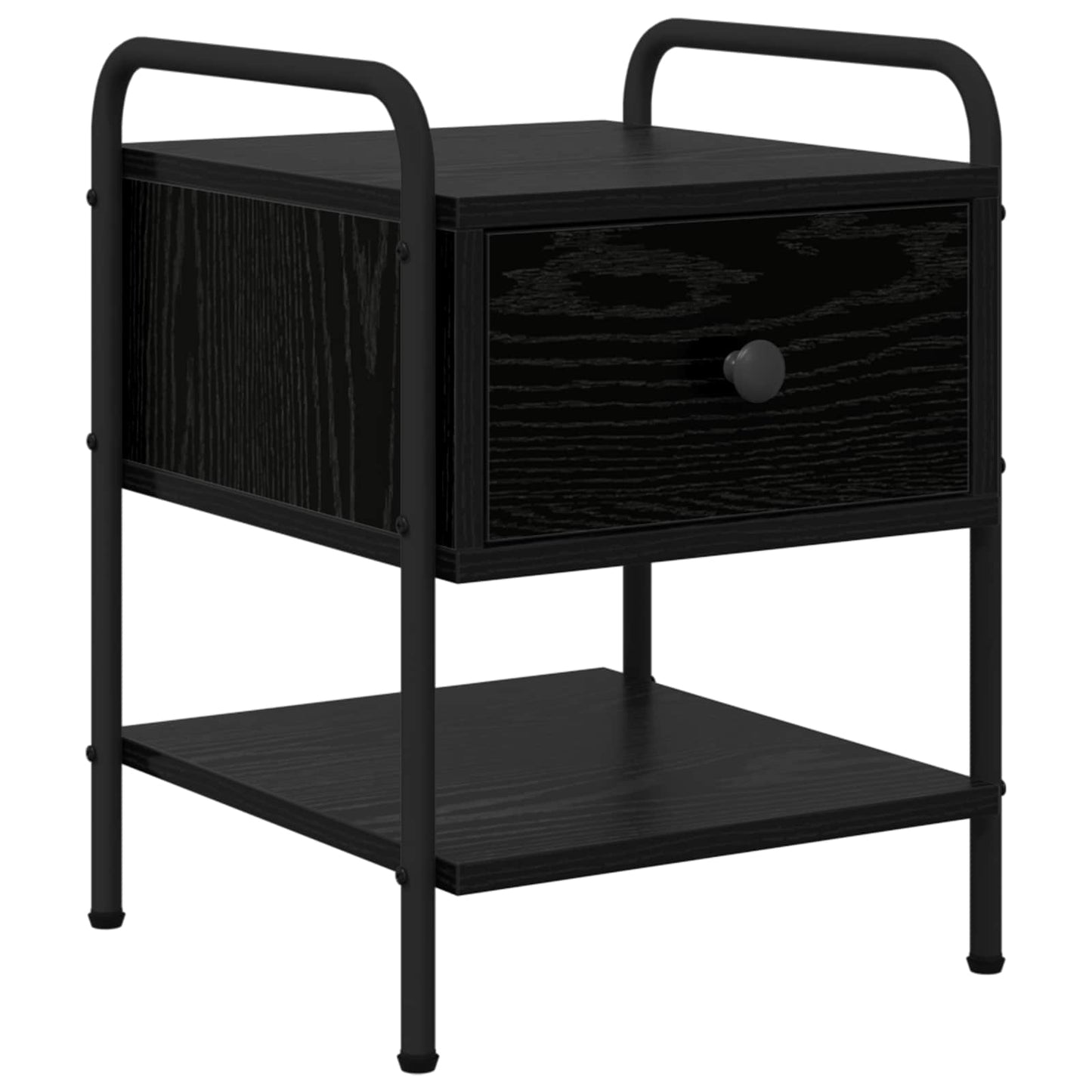 Bedside Cabinet Black Oak 35 x 36.5 x 47 cm Engineered Wood
