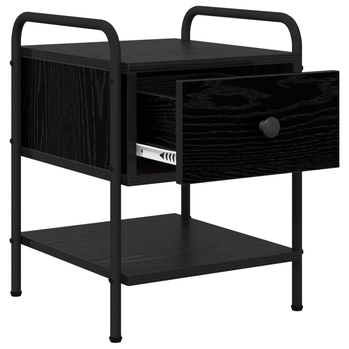 Bedside Cabinet Black Oak 35 x 36.5 x 47 cm Engineered Wood