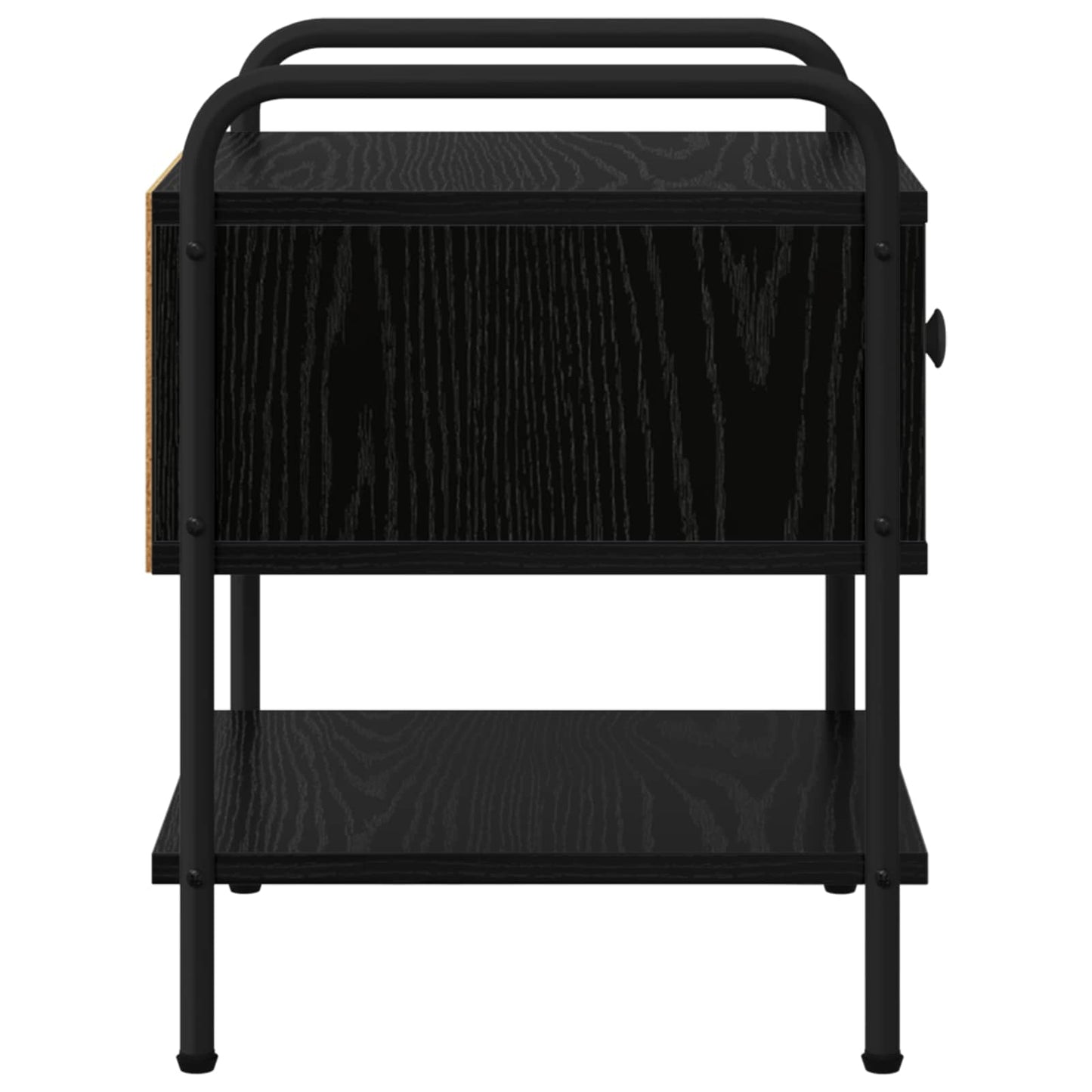 Bedside Cabinet Black Oak 35 x 36.5 x 47 cm Engineered Wood