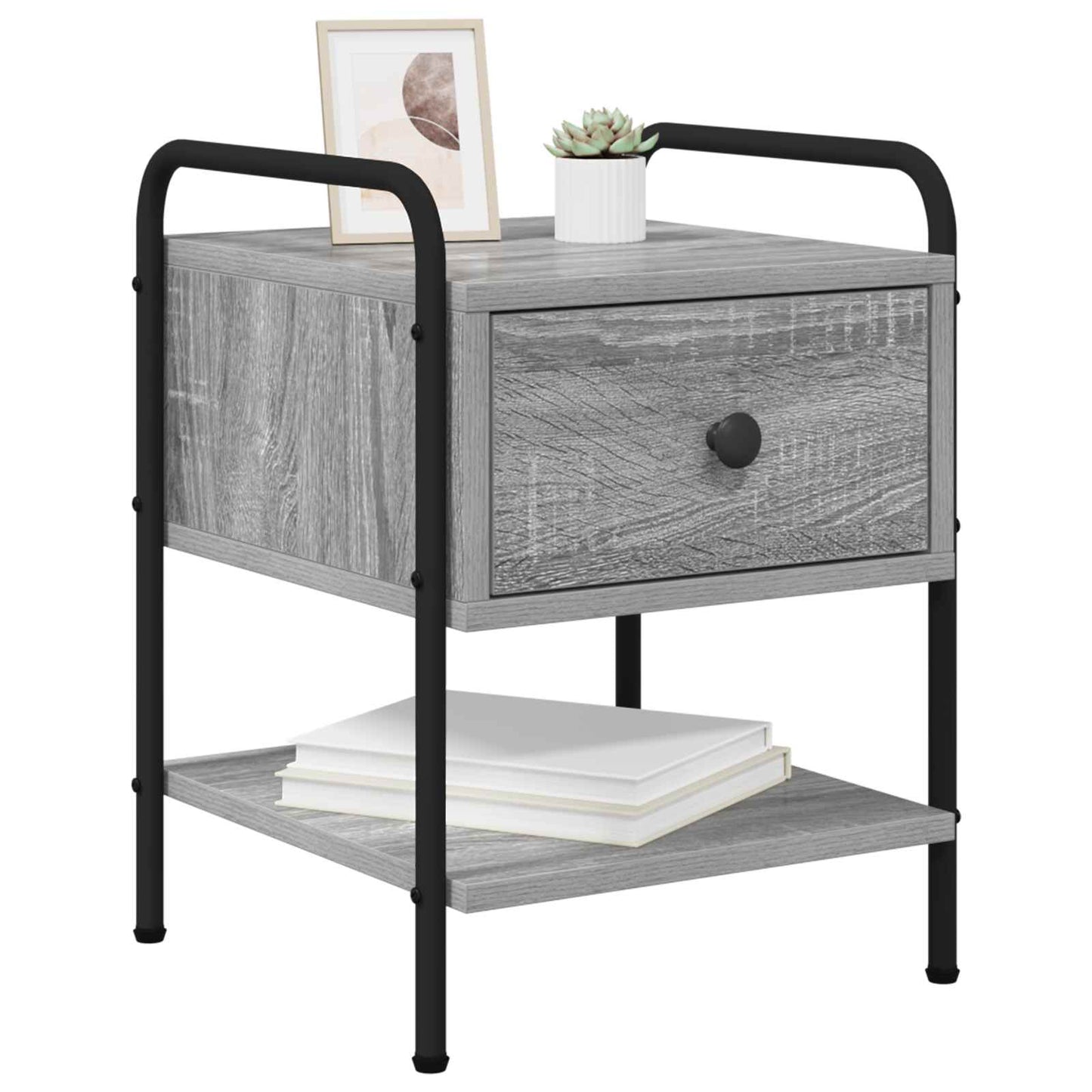 Bedside Cabinet 2 pcs Grey Sonoma 35 x 36.5 x 47 cm