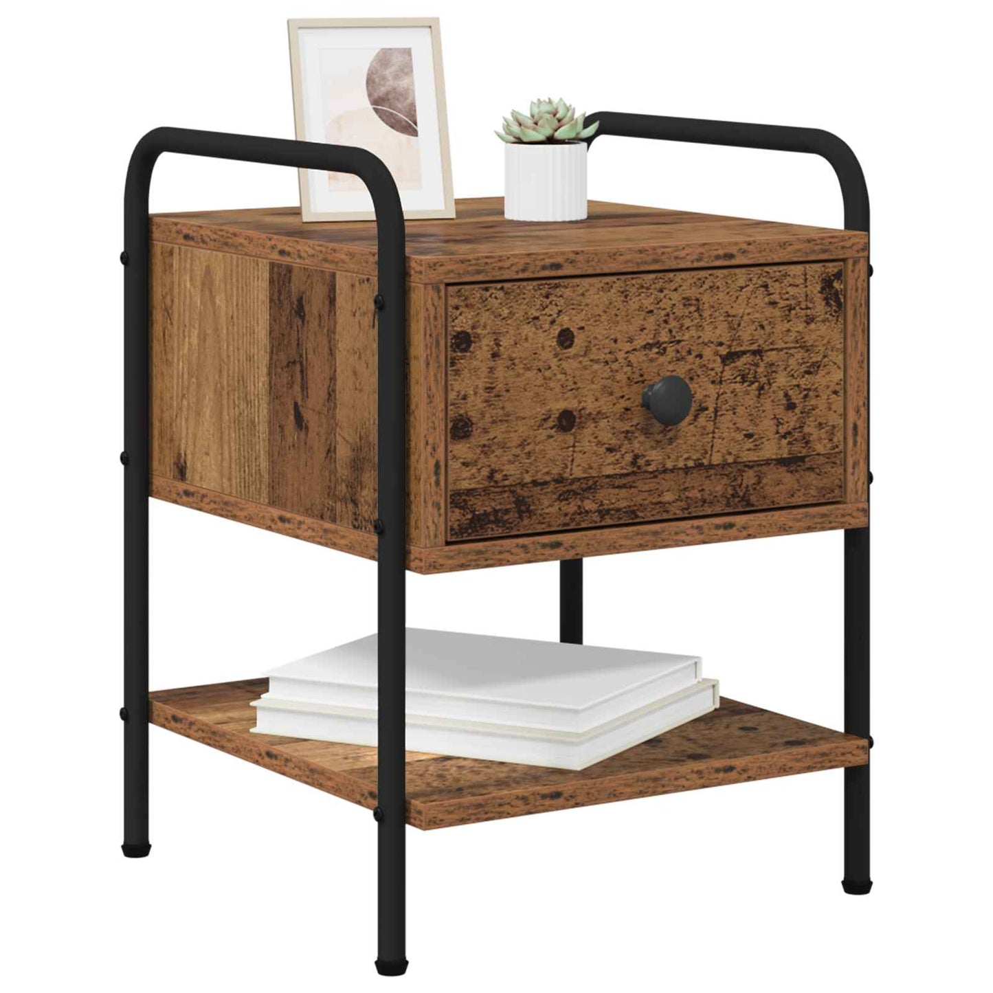 Bedside Cabinet 2 pcs Old Wood 35 x 36.5 x 47 cm