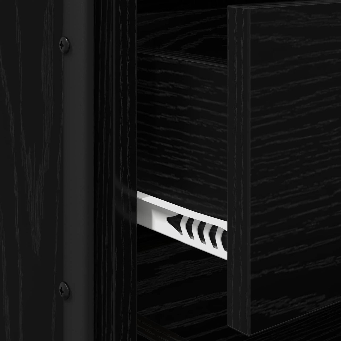 Bedside Cabinet Black Oak 40 x 39.5 x 40 cm Engineered Wood