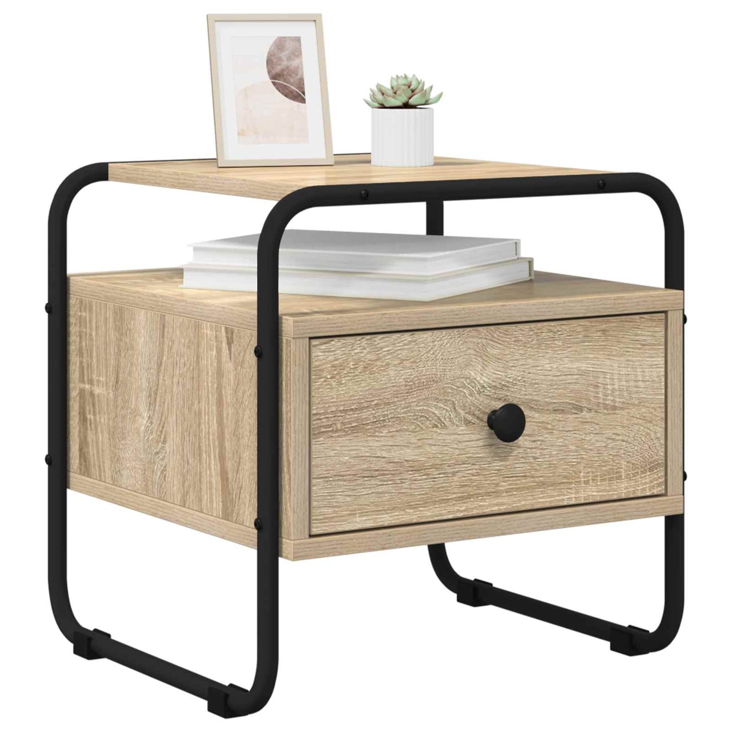 Bedside Cabinet Sonoma Oak 40 x 39.5 x 40 cm Engineered Wood