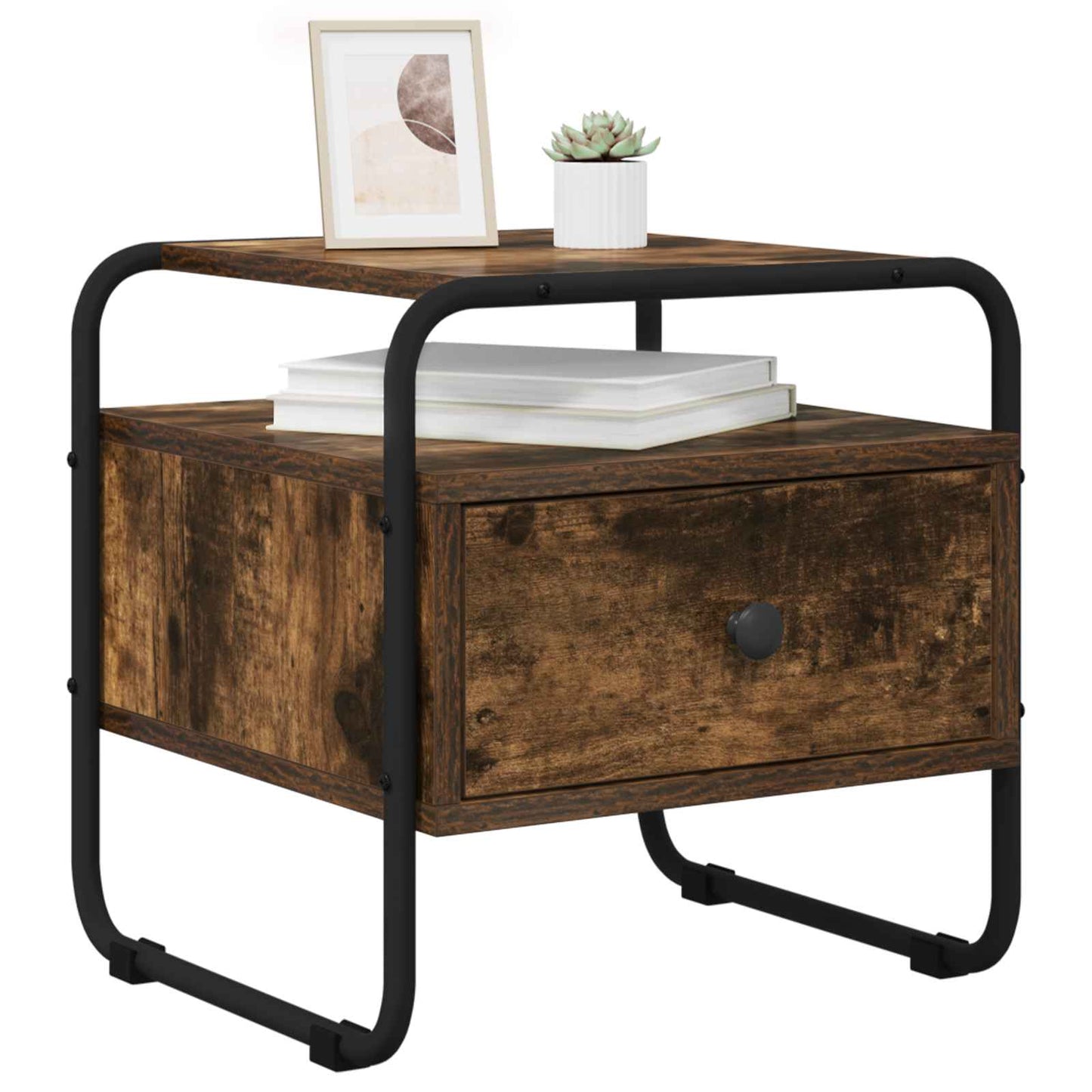 Bedside Cabinet 2 pcs Smoked Oak 40 x 39.5 x 40 cm