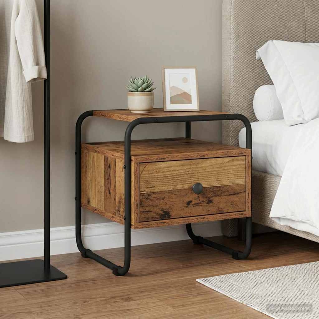Bedside Cabinet Old Wood 40 x 39.5 x 40 cm Engineered Wood