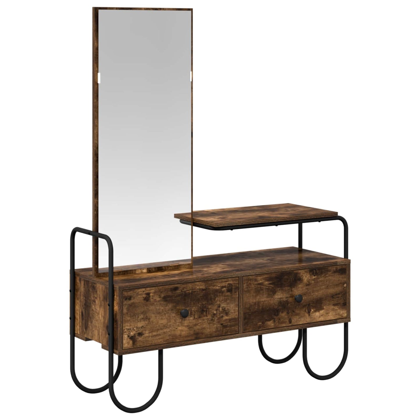 Dressing Table Smoked Oak 100 x 36.5 x 136 cm Engineered Wood