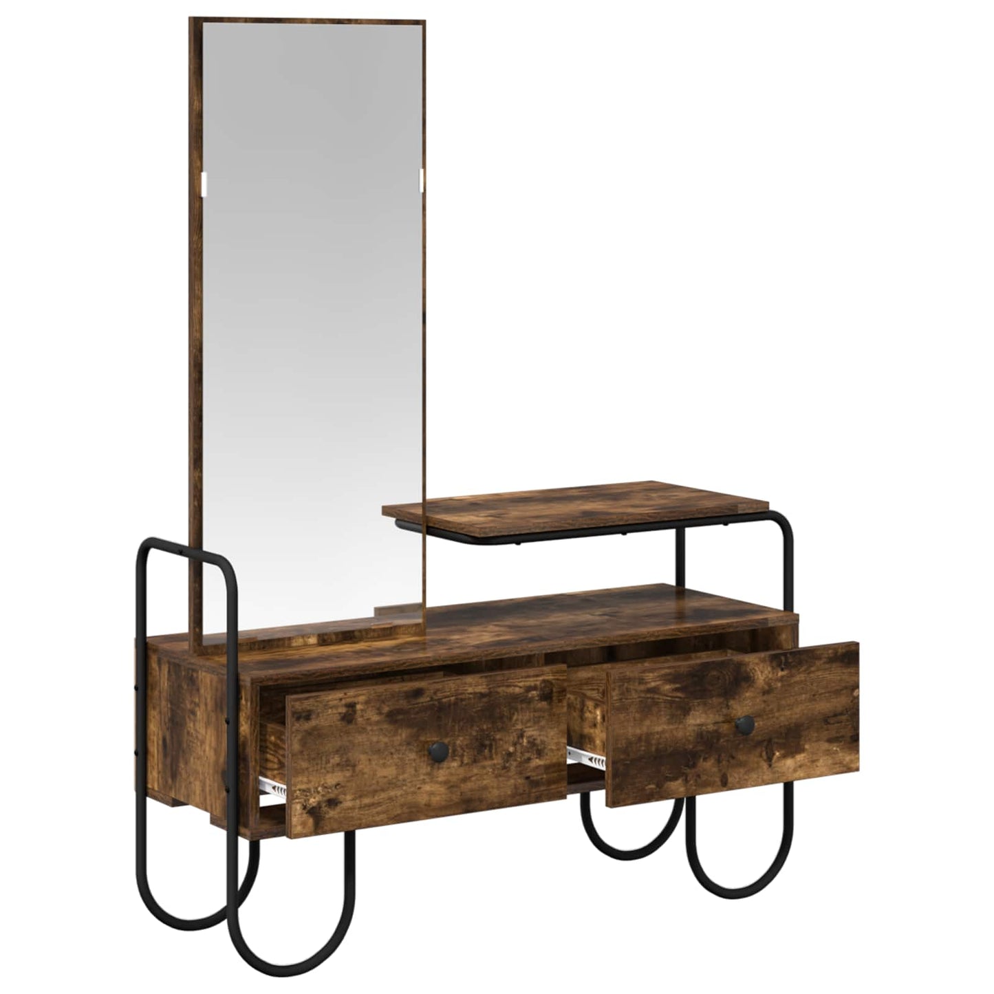 Dressing Table Smoked Oak 100 x 36.5 x 136 cm Engineered Wood
