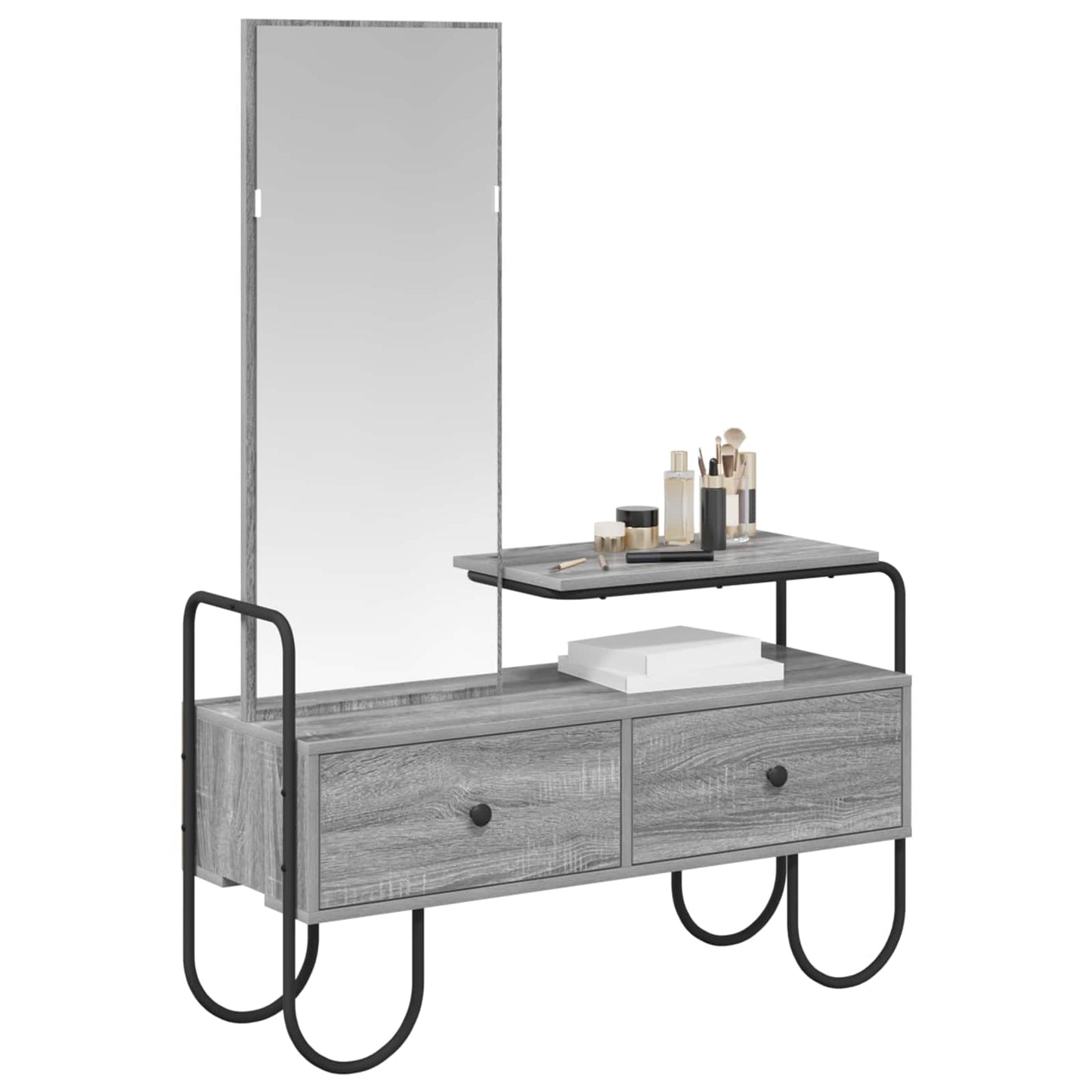 Dressing Table Grey Sonoma 100 x 36.5 x 136 cm Engineered Wood