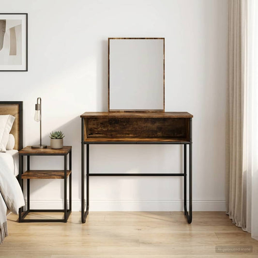 Dressing Table Smoked Oak 81 x 40 x 131 cm Engineered Wood