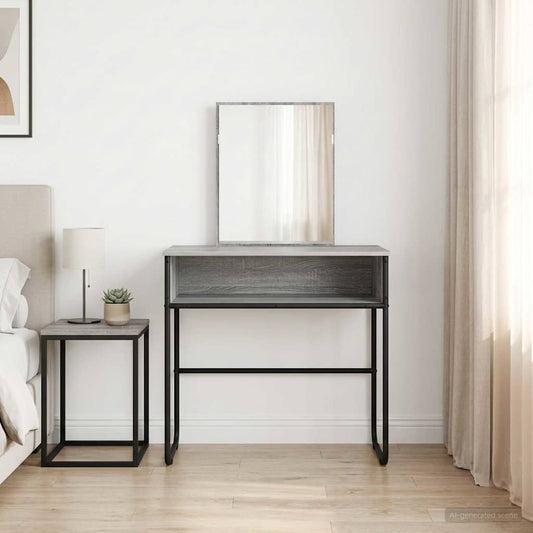 Dressing Table Grey Sonoma 81 x 40 x 131 cm Engineered Wood