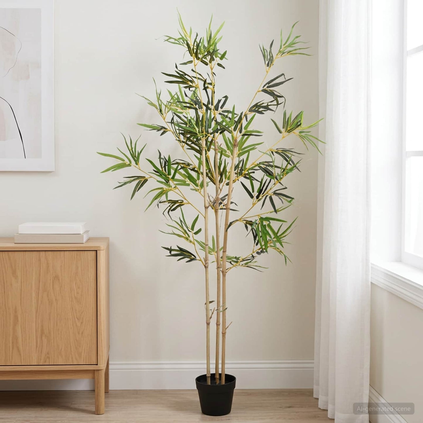 Artificial Bambo Tree Green 55 x 16 x 150 cm Fabric and Bamboo