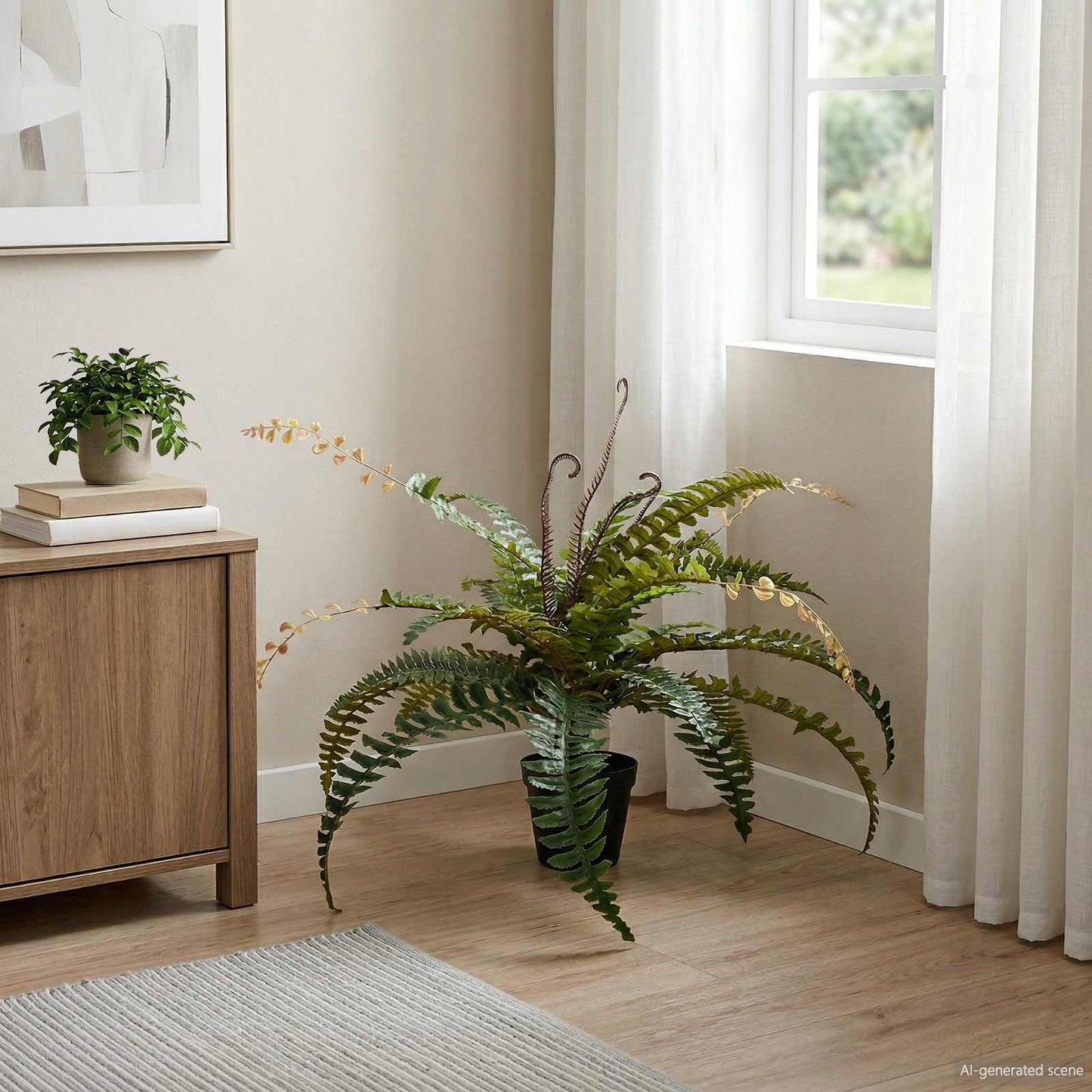 Artificial Fern Tree Green 58 x 13 x 60 cm Fabric and PE