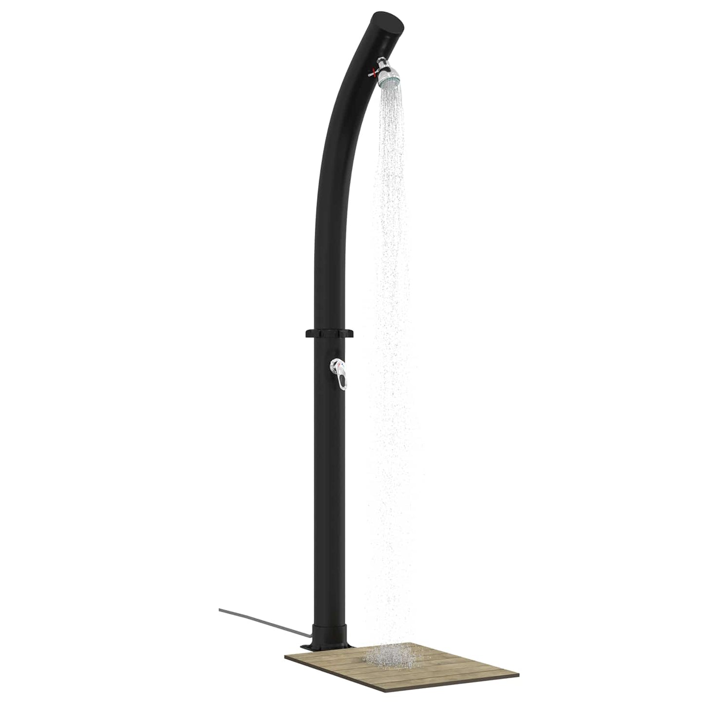 Solar Shower with Shower Head PVC, ABS, Zinc Alloy Black