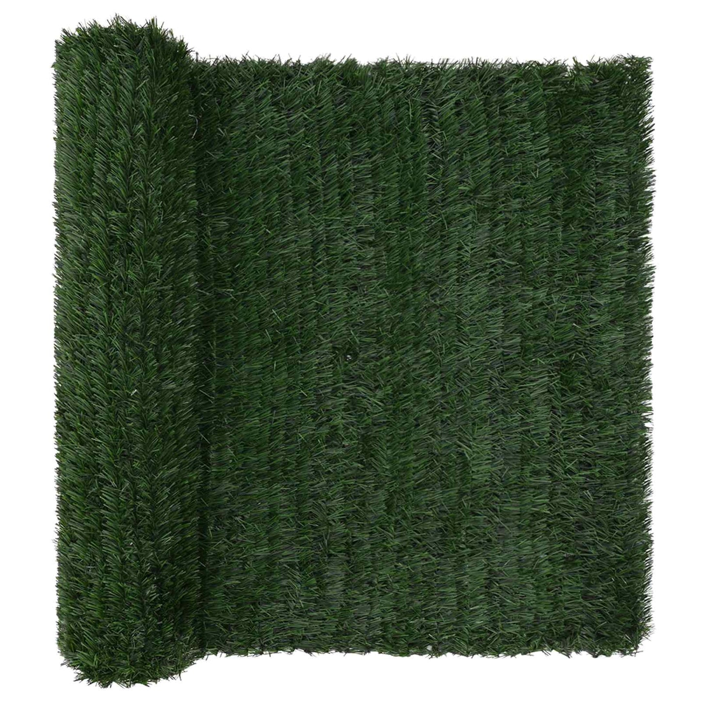 Artificial Fence Dark Green 1.5 x 5 m PVC and Steel