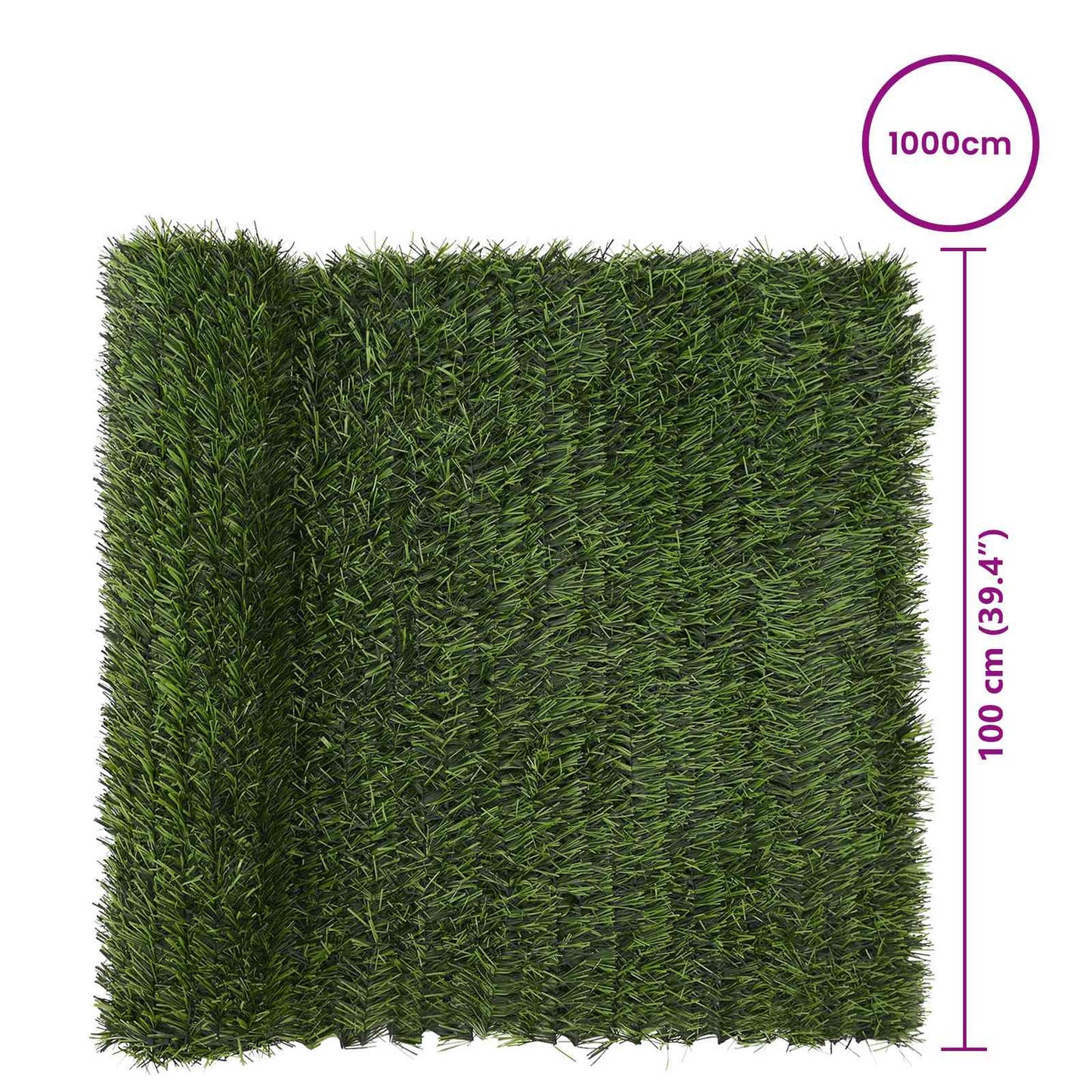 Artificial Fence Light Green 1 x 10 m PVC and Steel