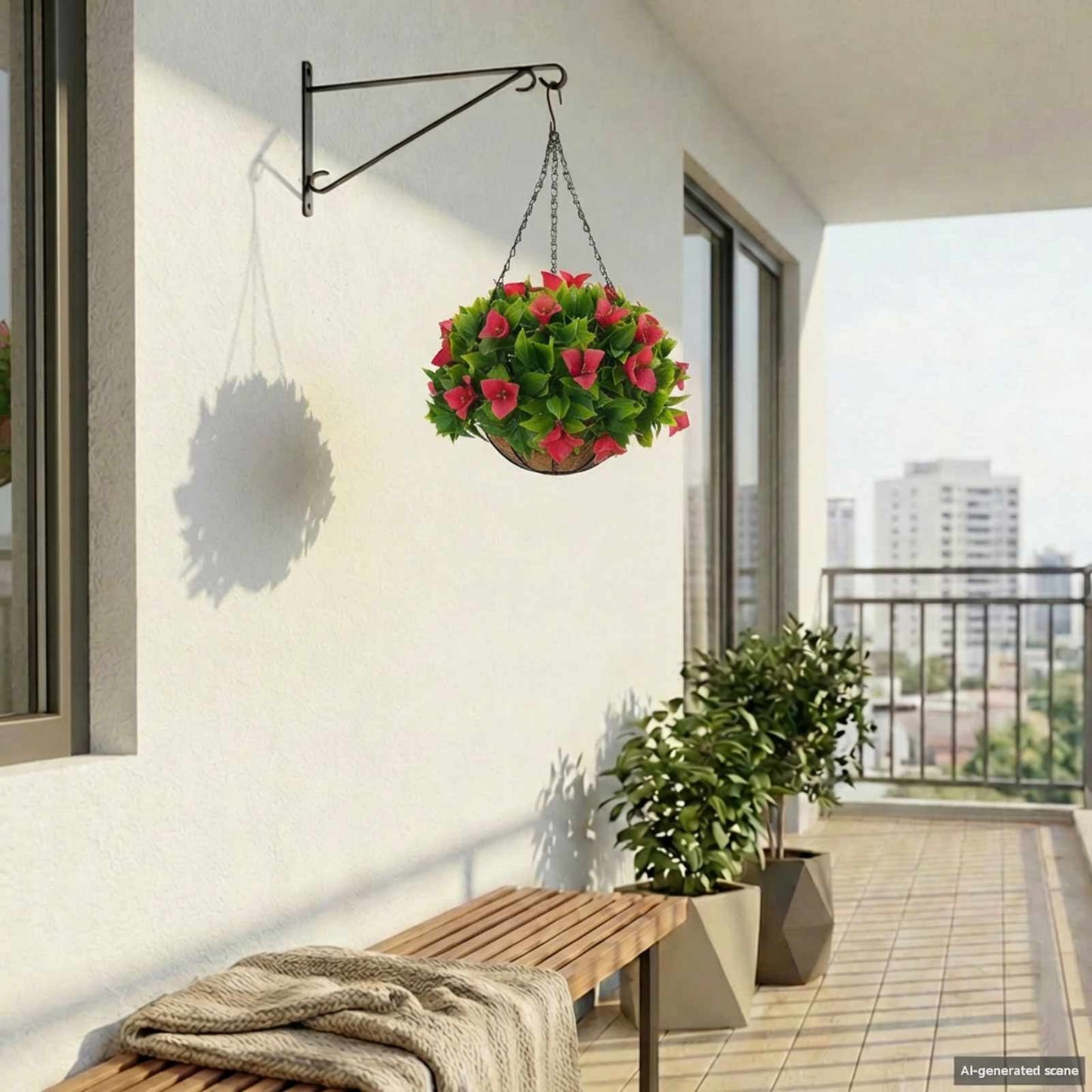 Artificial Flowers Rosy 33 x 33 x 44 cm PE and Steel