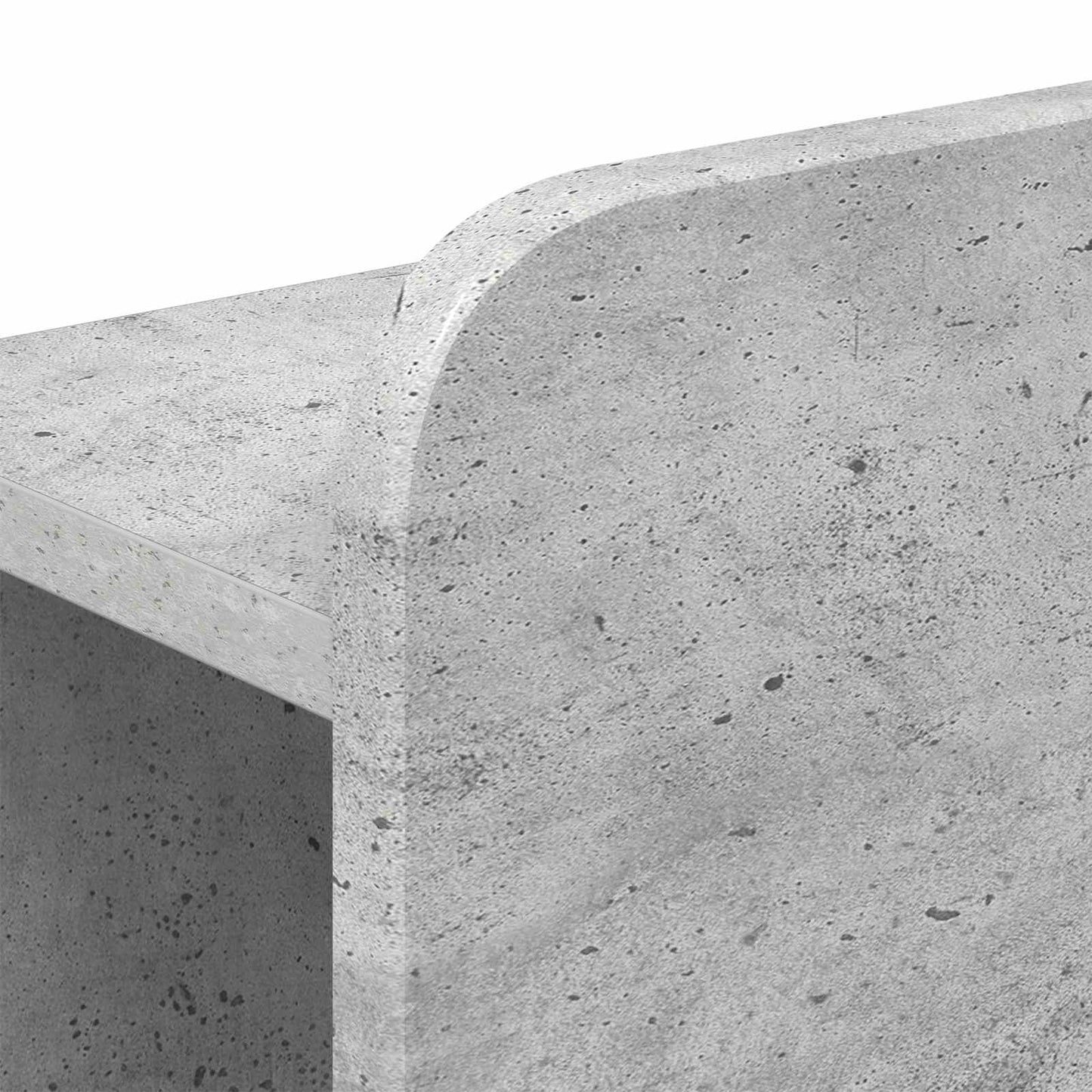 Bed Frame with Storage with Headboard Concrete Grey 75 x 190 cm
