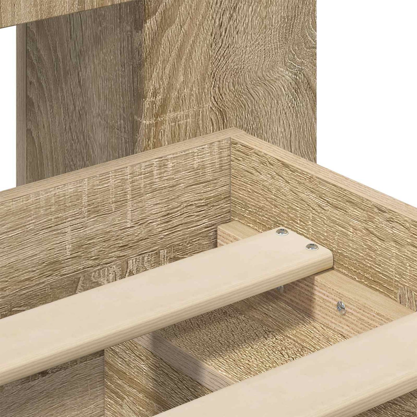 Bed Frame with Storage Sonoma Oak 80 x 200 cm Engineered Wood