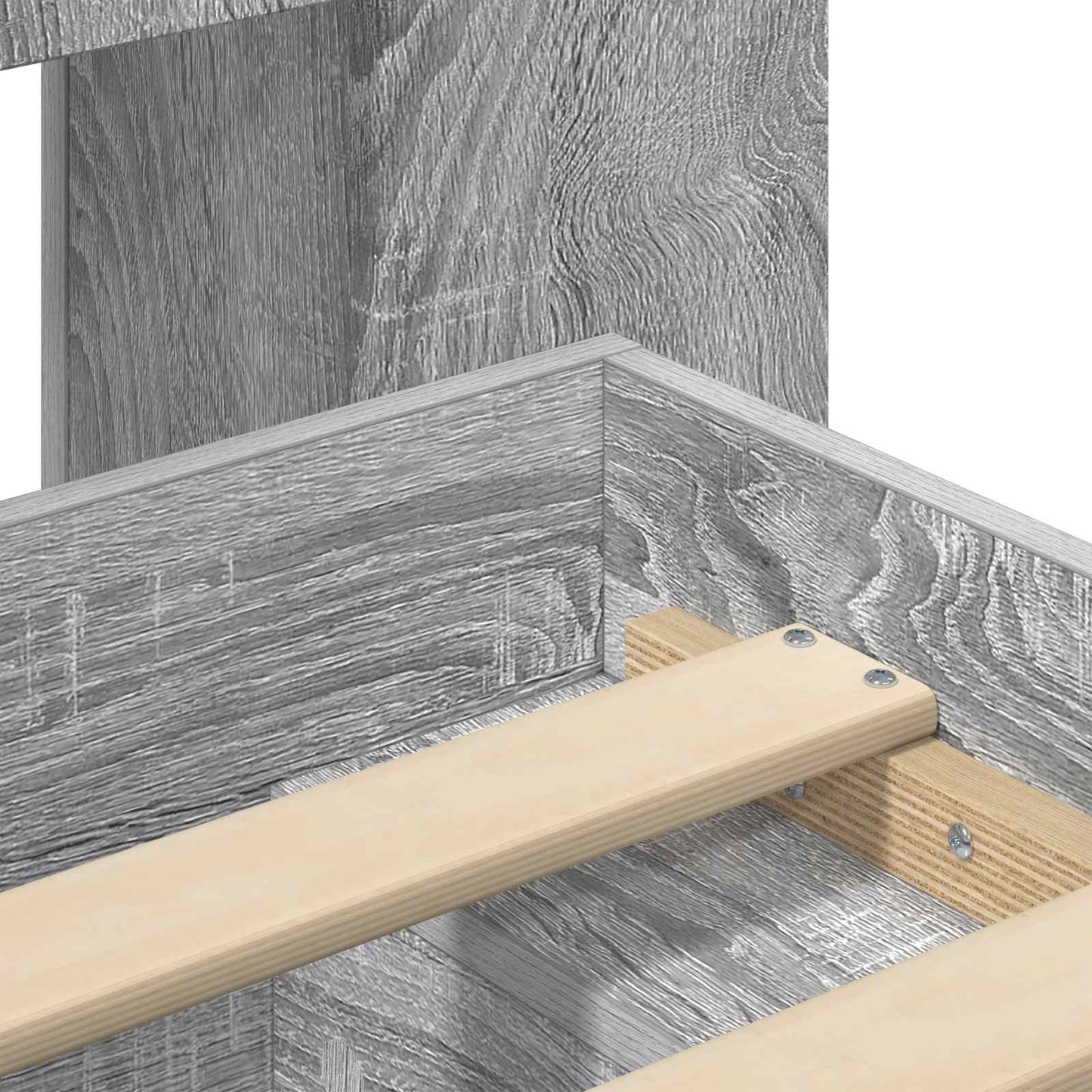 Bed Frame with Storage Grey Sonoma 100 x 200 cm Engineered Wood