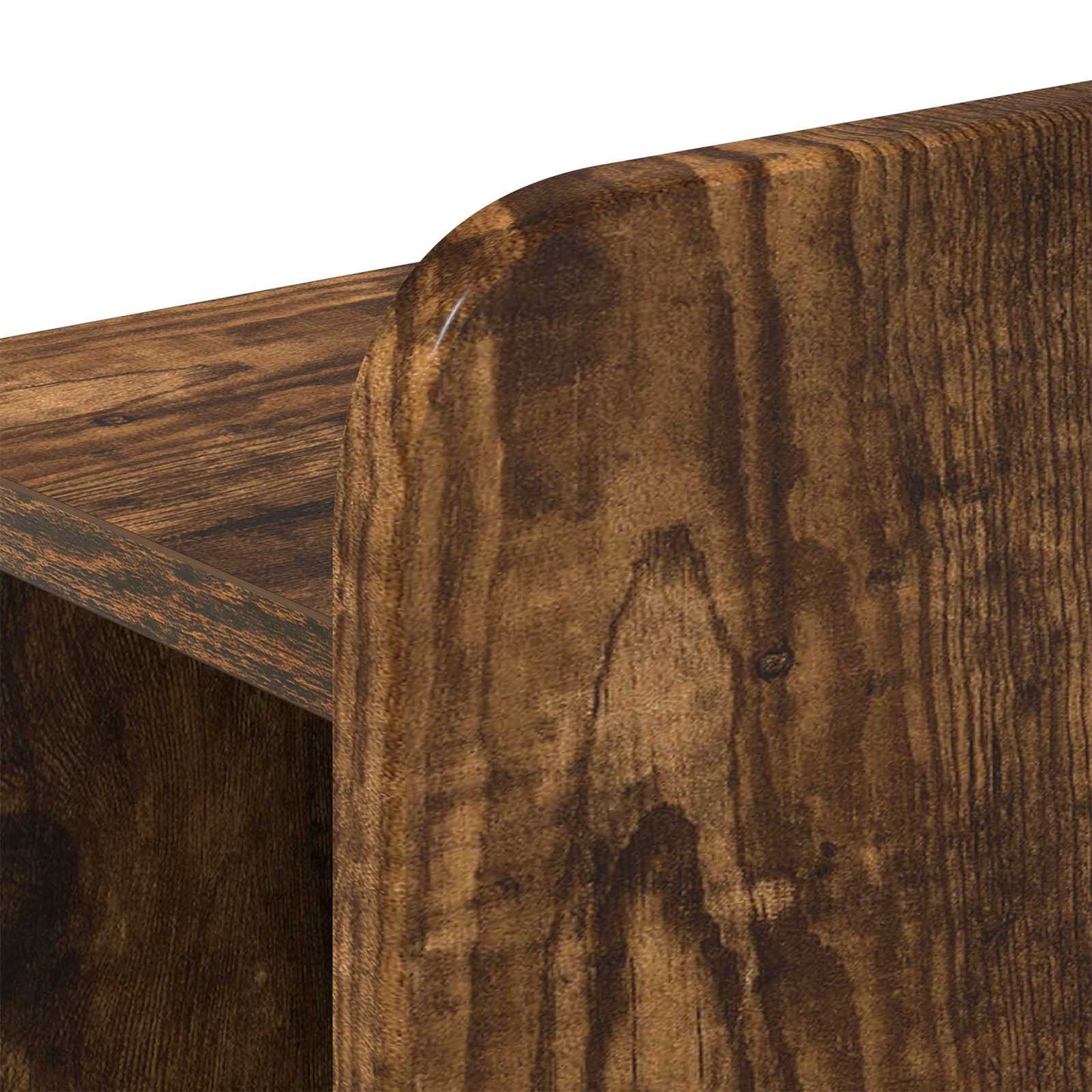 Bed Frame with Storage Smoked Oak 90 x 200 cm Engineered Wood
