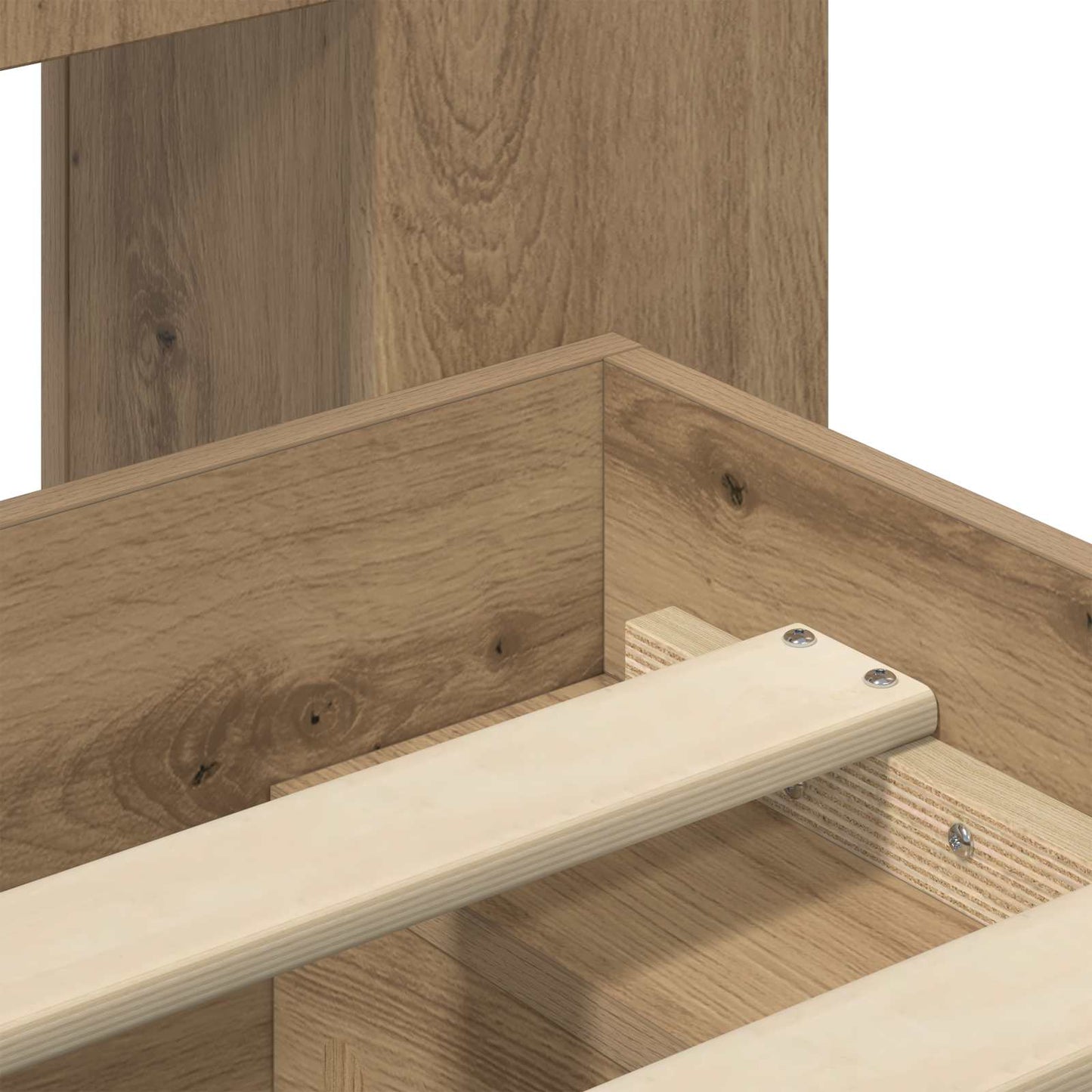 Bed Frame with Storage Artisan Oak 120 x 200 cm Engineered Wood