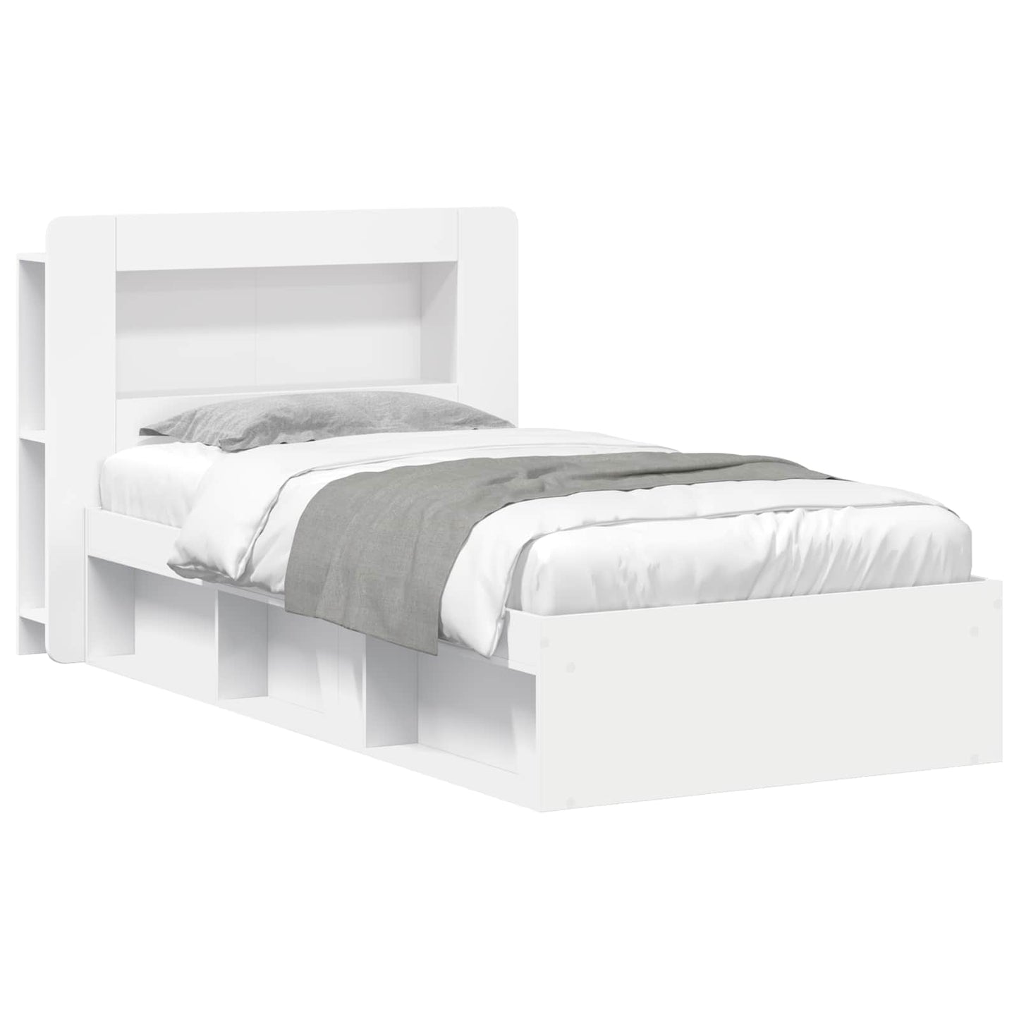 Bed Frame with Storage White 80 x 200 cm Engineered Wood