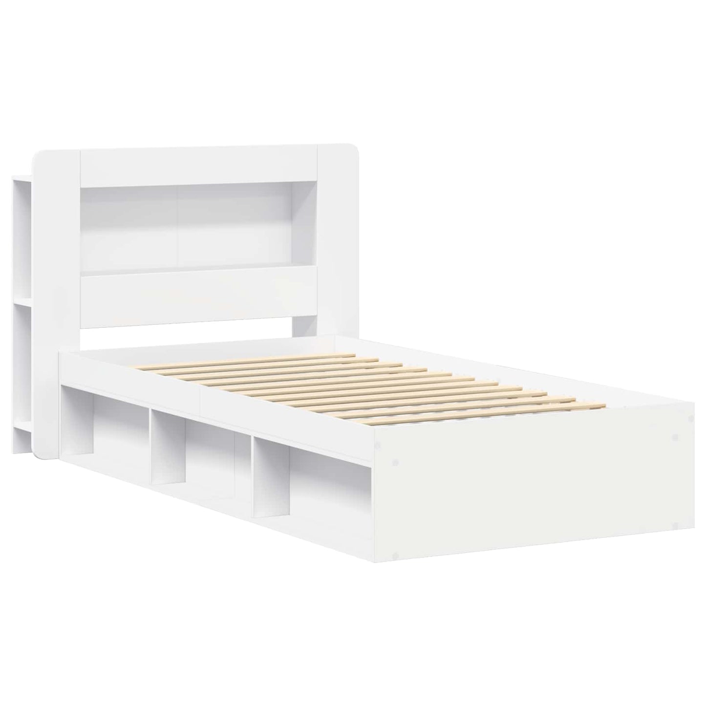 Bed Frame with Storage White 80 x 200 cm Engineered Wood