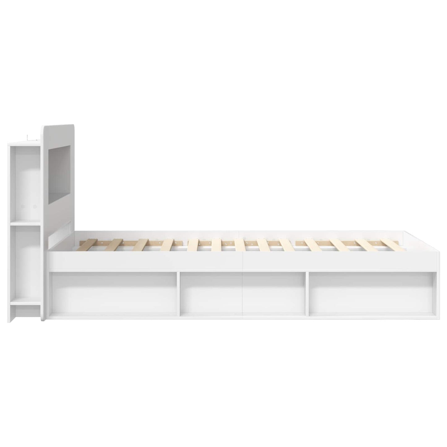 Bed Frame with Storage White 80 x 200 cm Engineered Wood