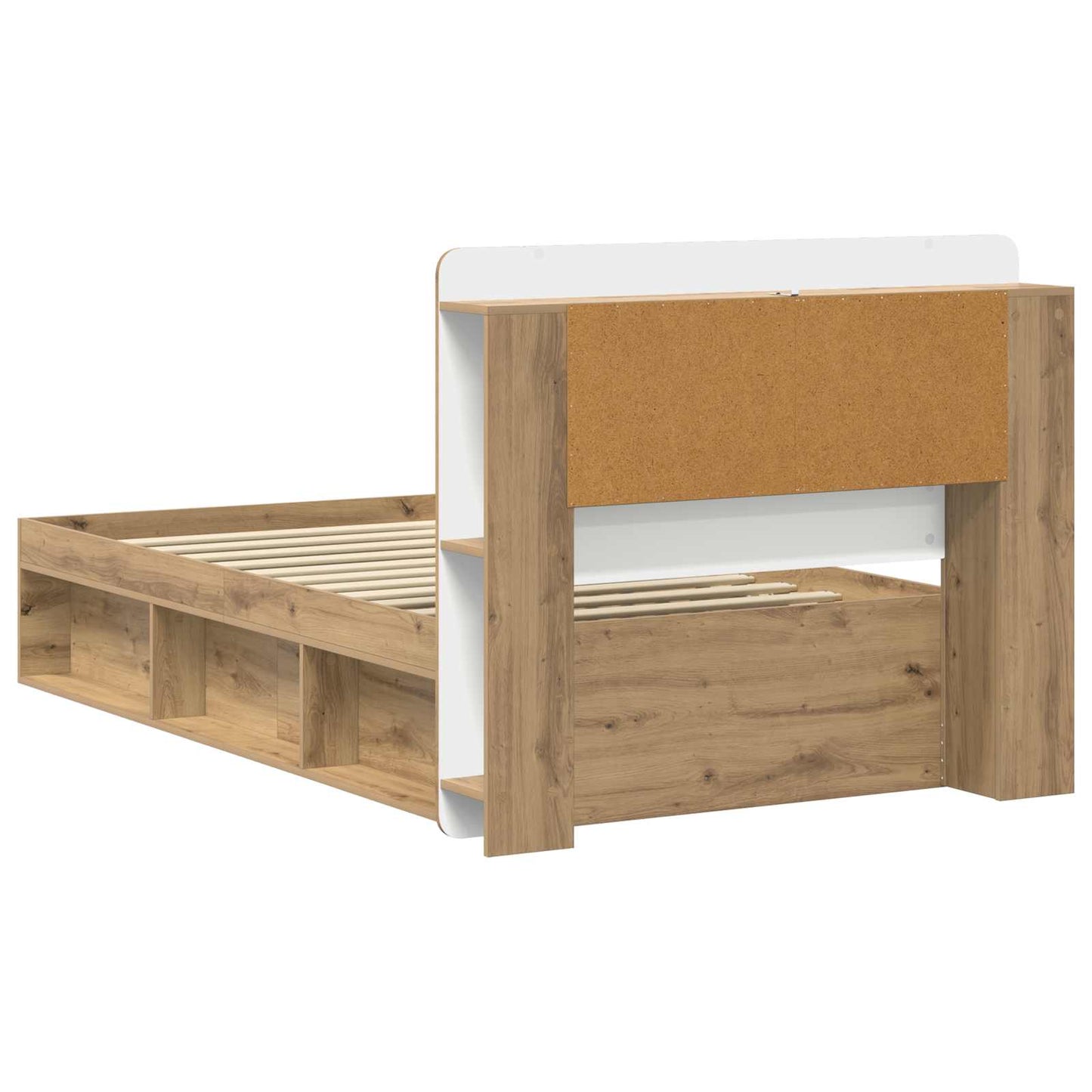 Bed Frame with Storage Artisan Oak 90 x 190 cm Engineered Wood