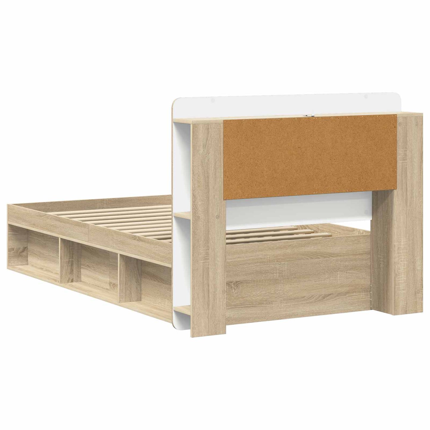 Bed Frame with Storage Sonoma Oak 90 x 190 cm Engineered Wood