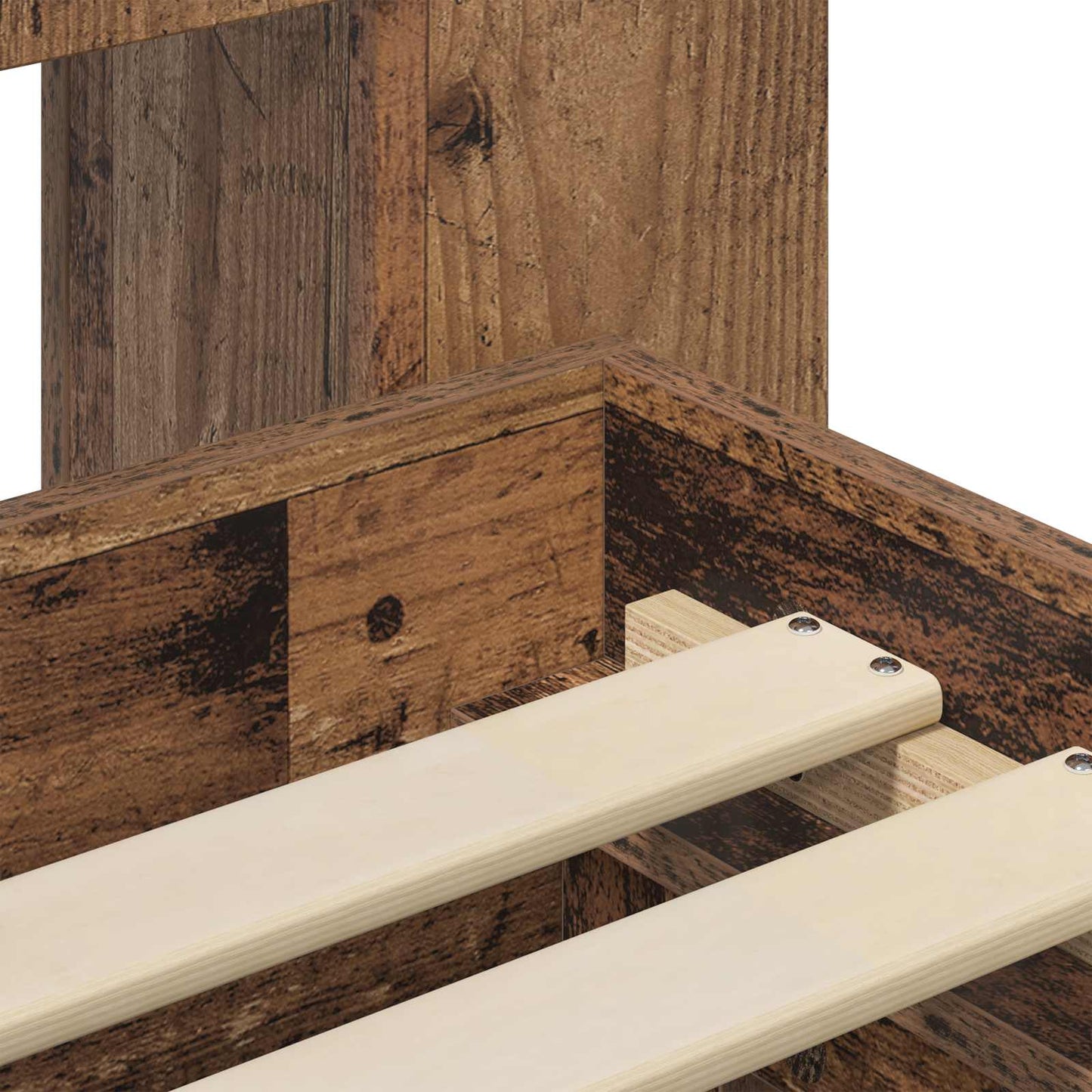 Bed Frame with Storage Old Wood 90 x 200 cm Engineered Wood