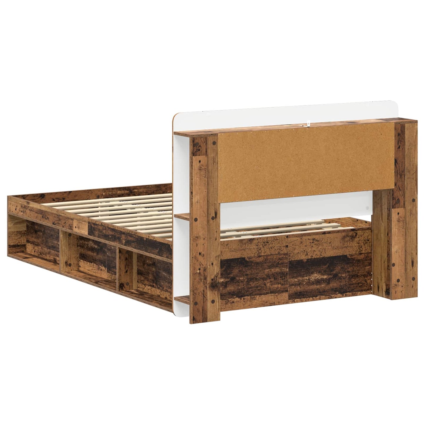 Bed Frame with Storage Old Wood 120 x 200 cm Engineered Wood