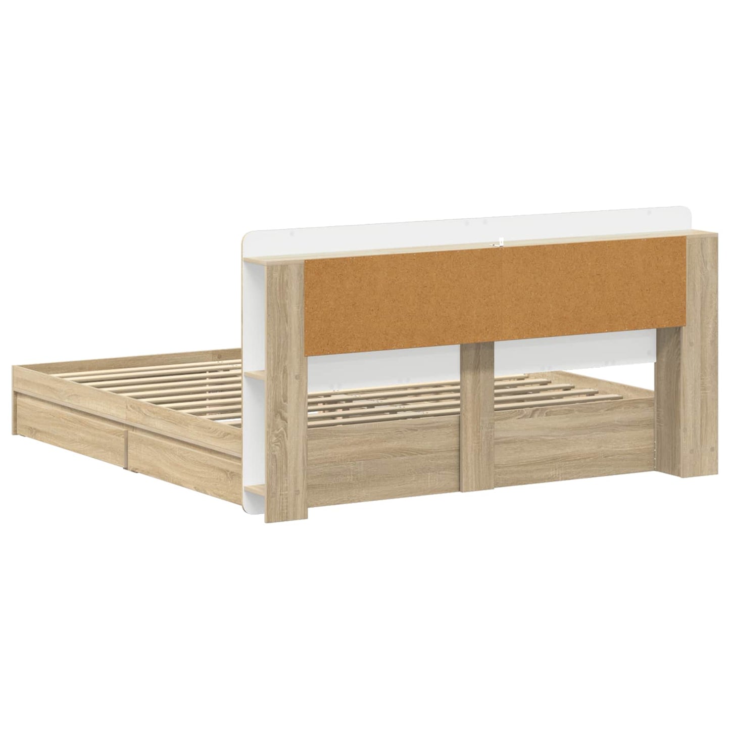 Bed Frame with Storage Sonoma Oak 180 x 200 cm Engineered Wood