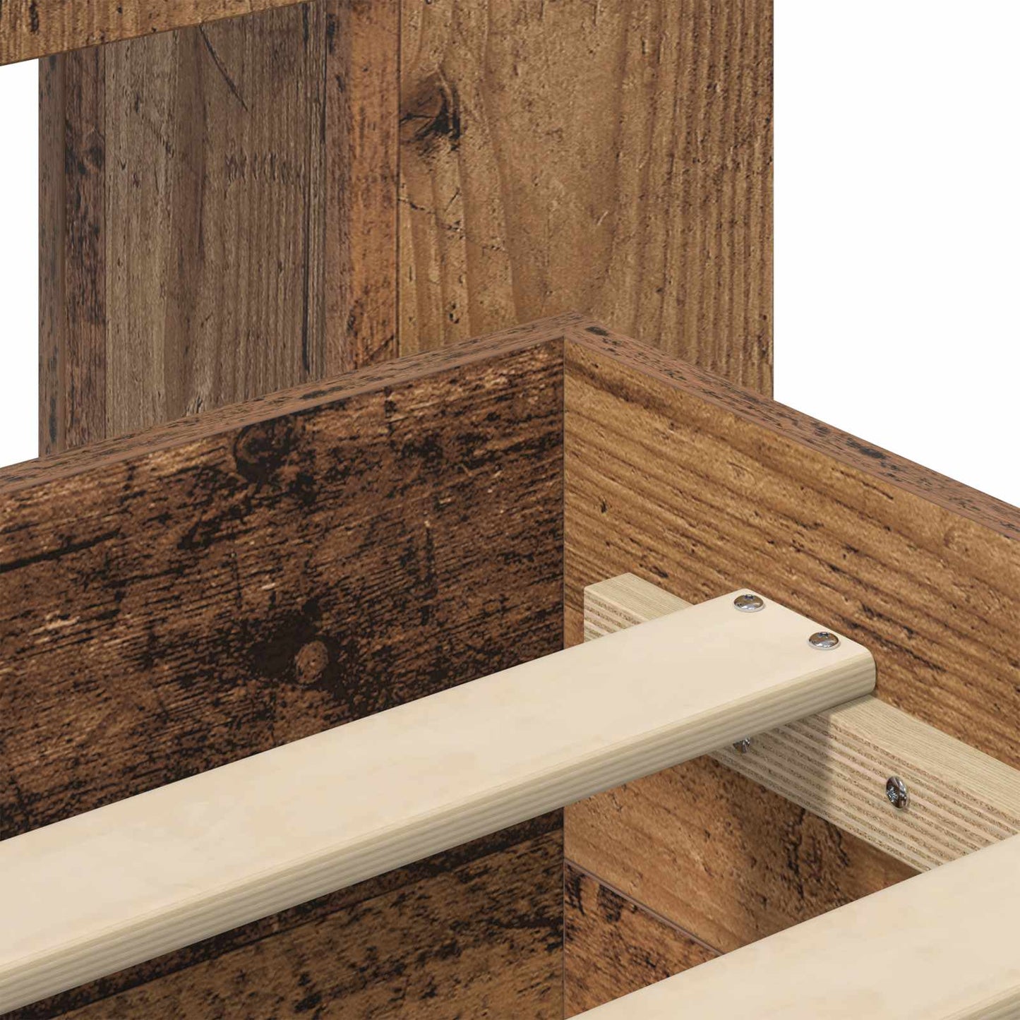 Bed Frame with Storage Old Wood 80 x 200 cm Engineered Wood
