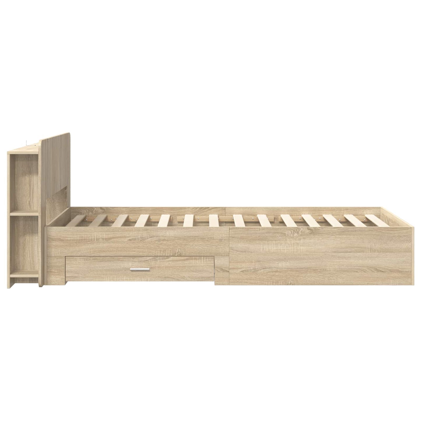 Bed Frame with Storage Sonoma Oak 90 x 190 cm Engineered Wood