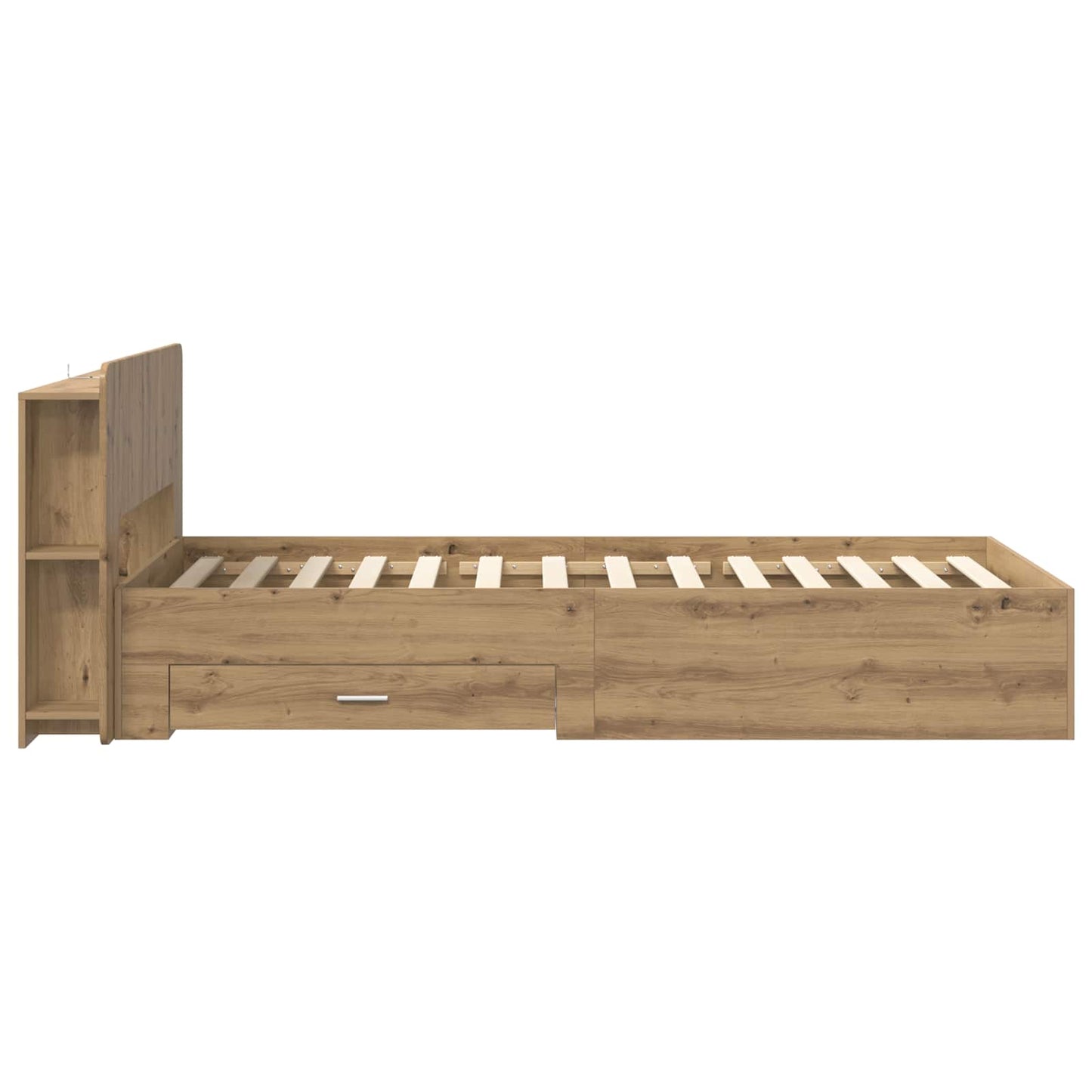 Bed Frame with Storage Artisan Oak 100 x 200 cm Engineered Wood