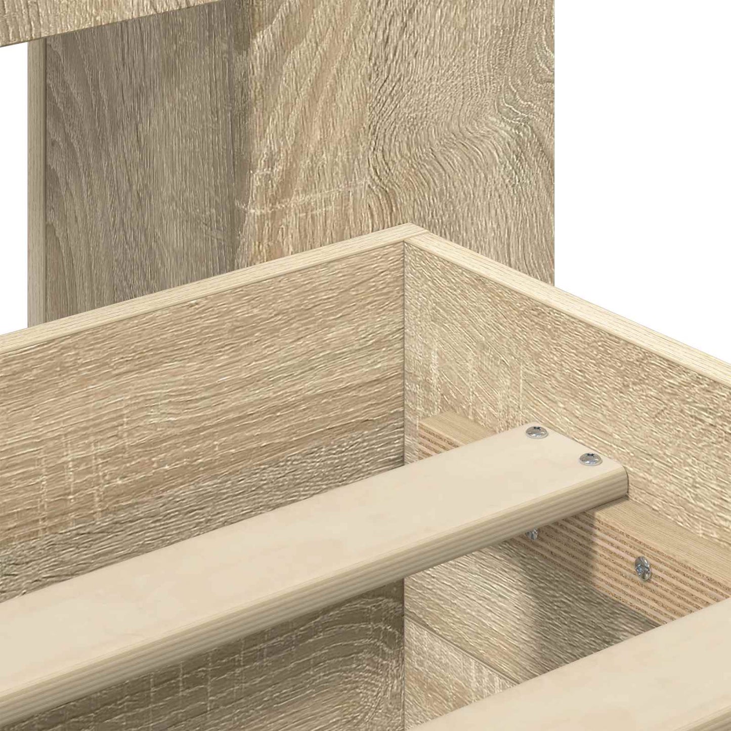 Bed Frame with Storage Sonoma Oak 150 x 200 cm Engineered Wood