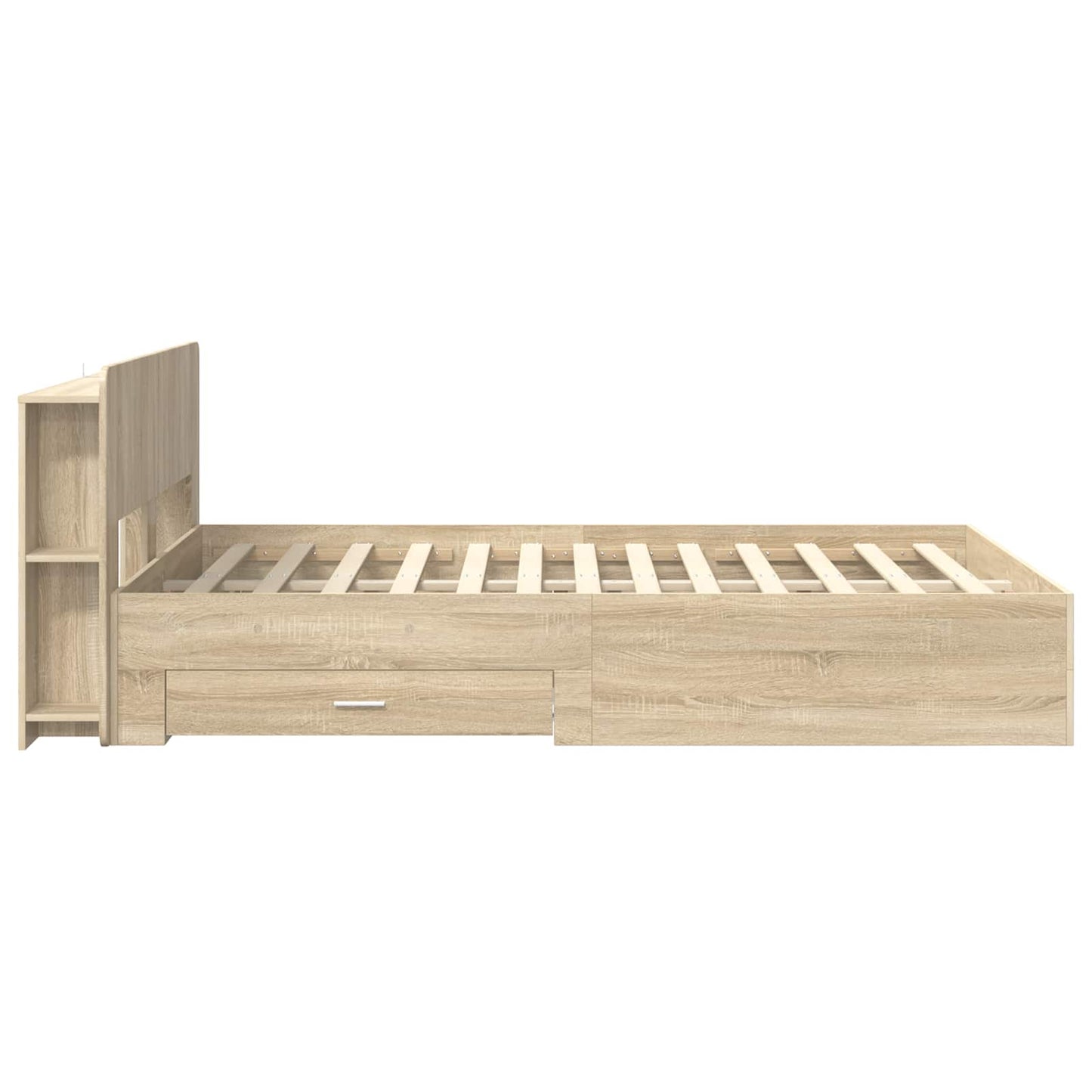 Bed Frame with Storage Sonoma Oak 150 x 200 cm Engineered Wood