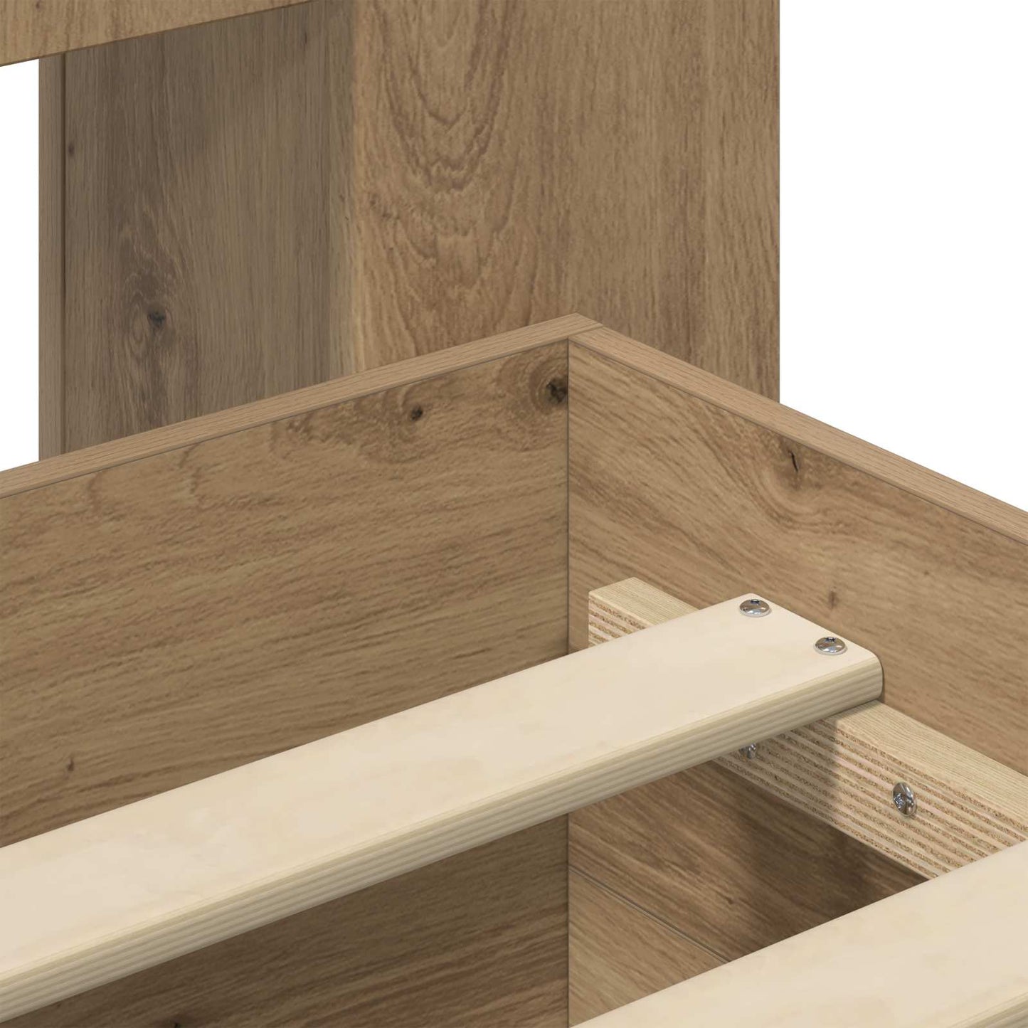 Bed Frame with Storage Artisan Oak 80 x 200 cm Engineered Wood