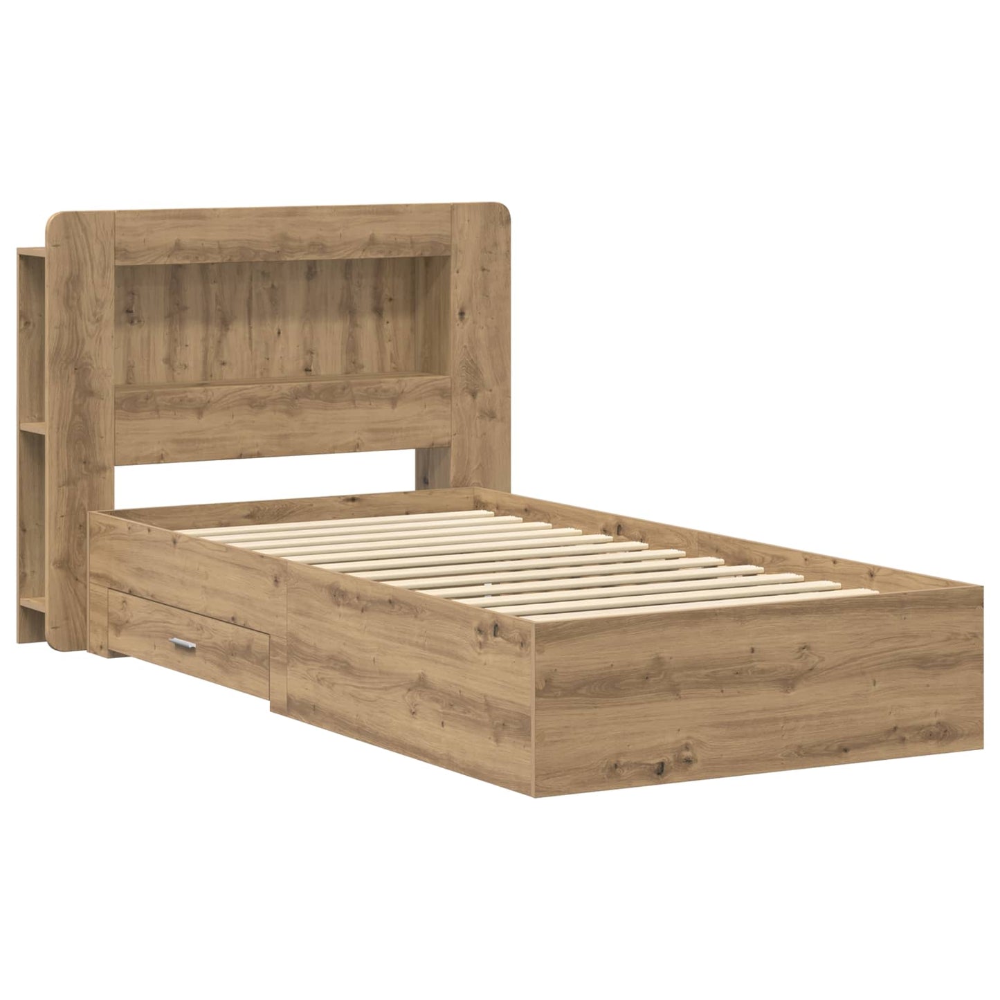 Bed Frame with Storage Artisan Oak 80 x 200 cm Engineered Wood