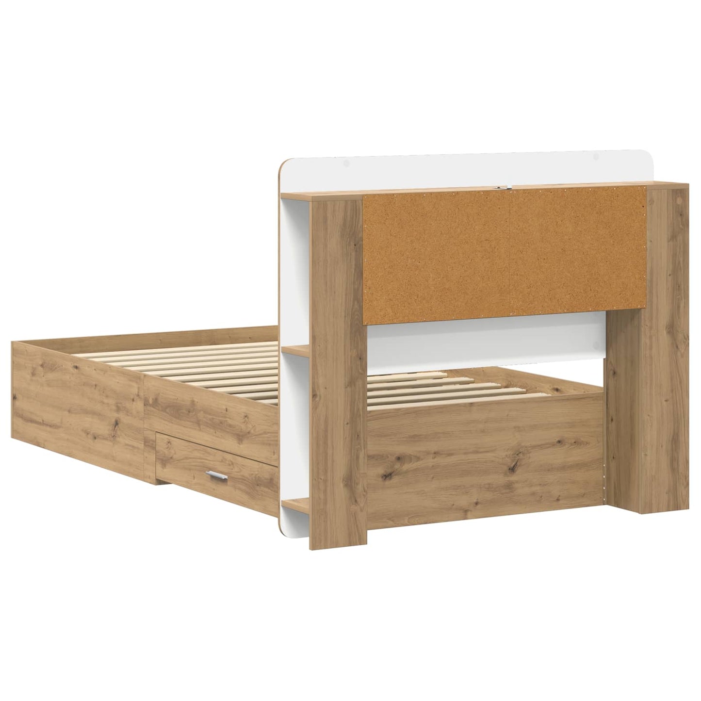 Bed Frame with Storage Artisan Oak 80 x 200 cm Engineered Wood
