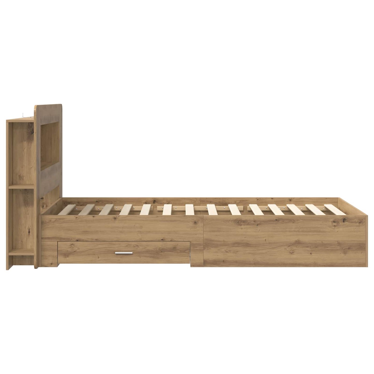 Bed Frame with Storage Artisan Oak 80 x 200 cm Engineered Wood