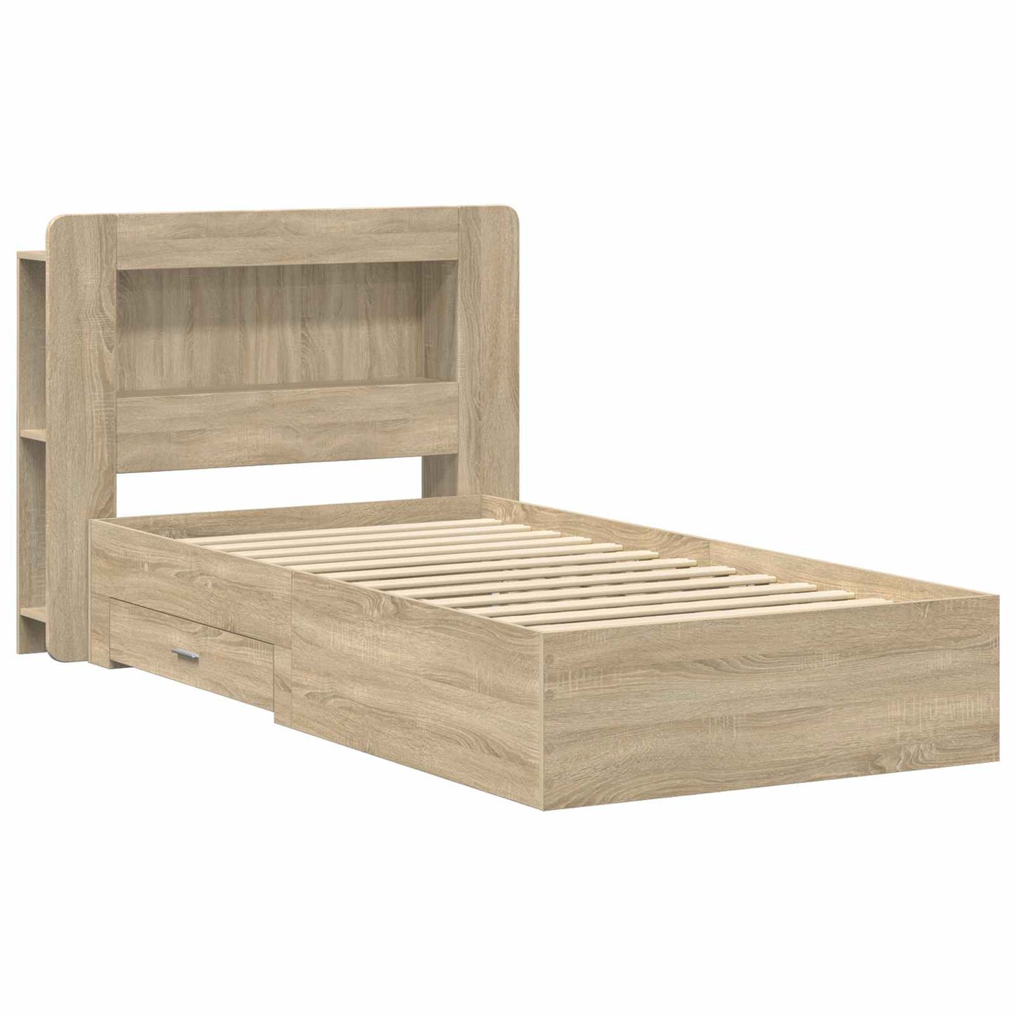 Bed Frame with Storage Sonoma Oak 80 x 200 cm Engineered Wood