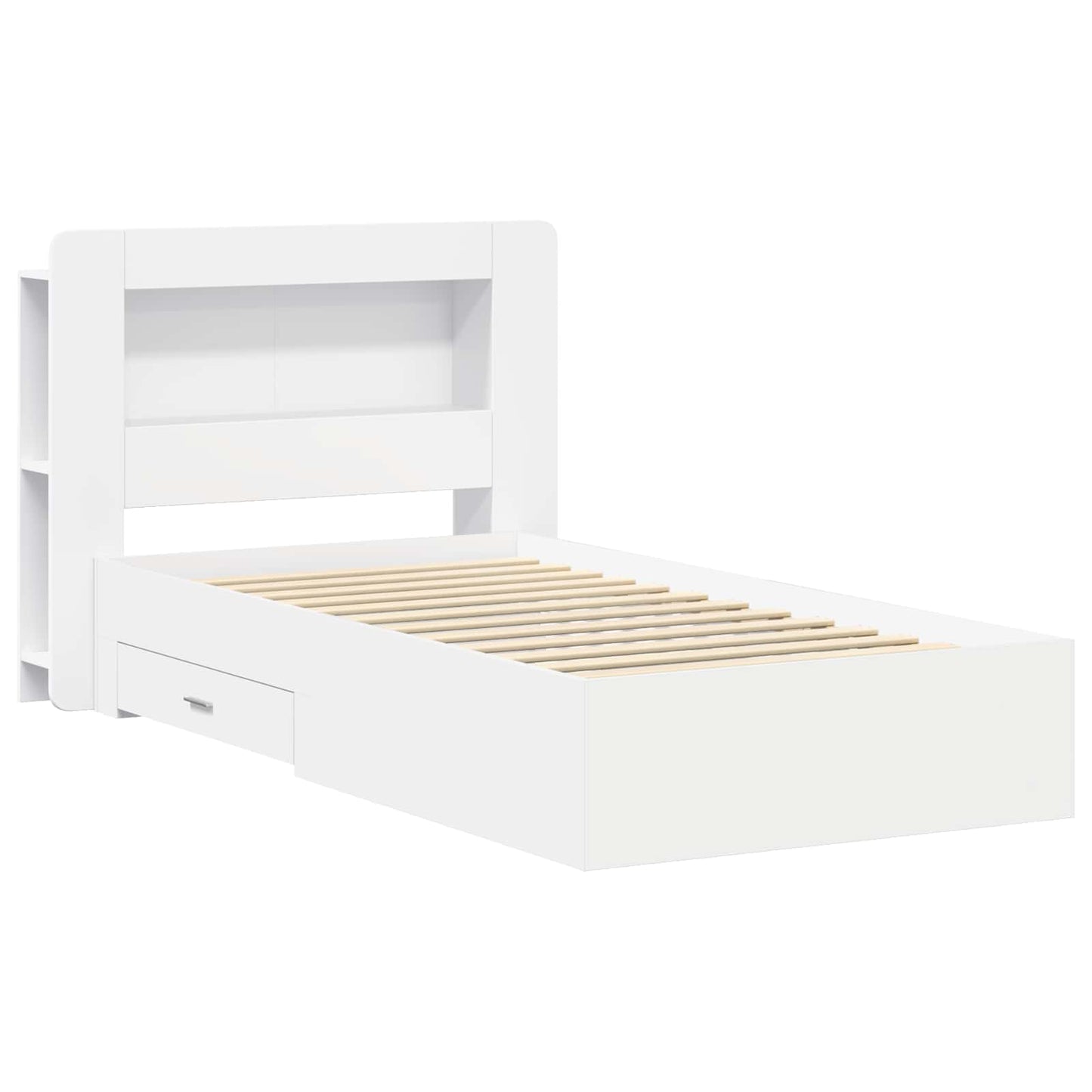 Bed Frame with Storage White 80 x 200 cm Engineered Wood