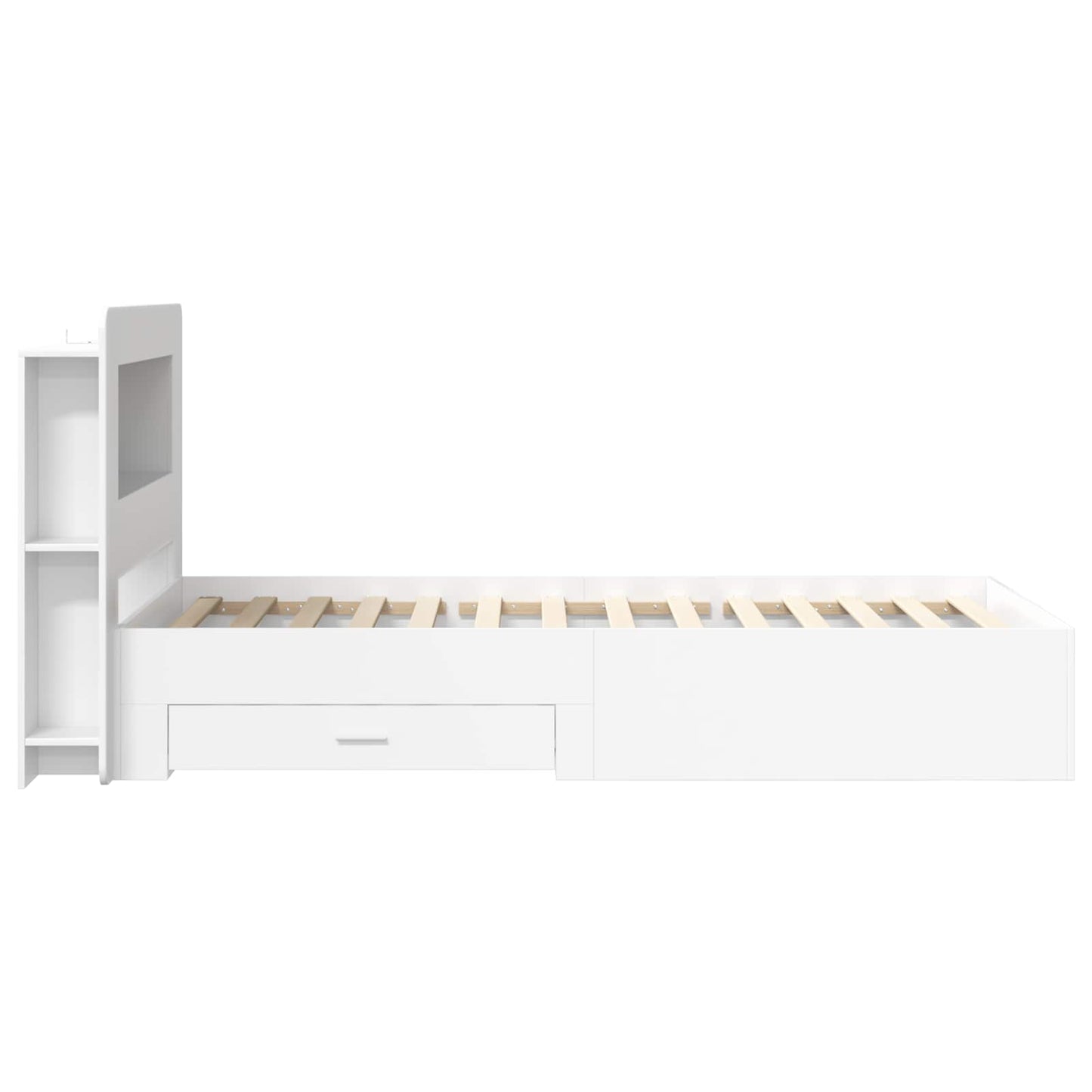 Bed Frame with Storage White 80 x 200 cm Engineered Wood