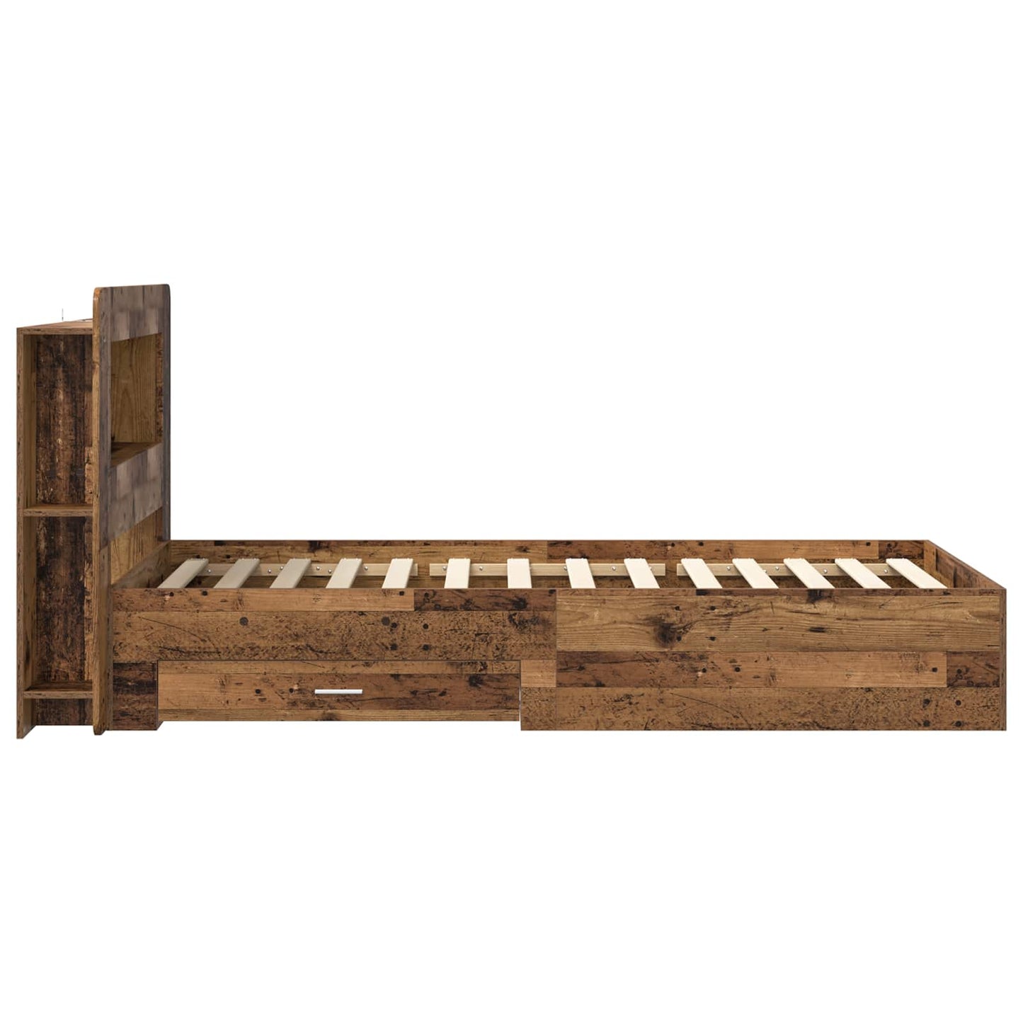 Bed Frame with Storage Old Wood 100 x 200 cm Engineered Wood