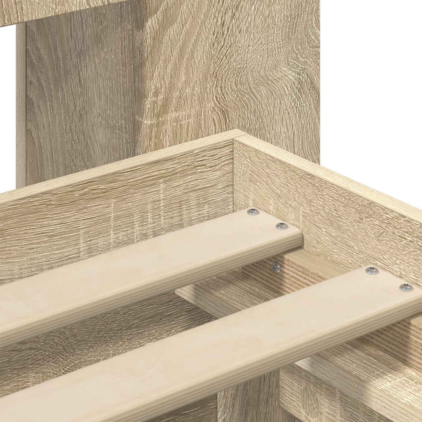 Bed Frame with Storage Sonoma Oak 100 x 200 cm Engineered Wood
